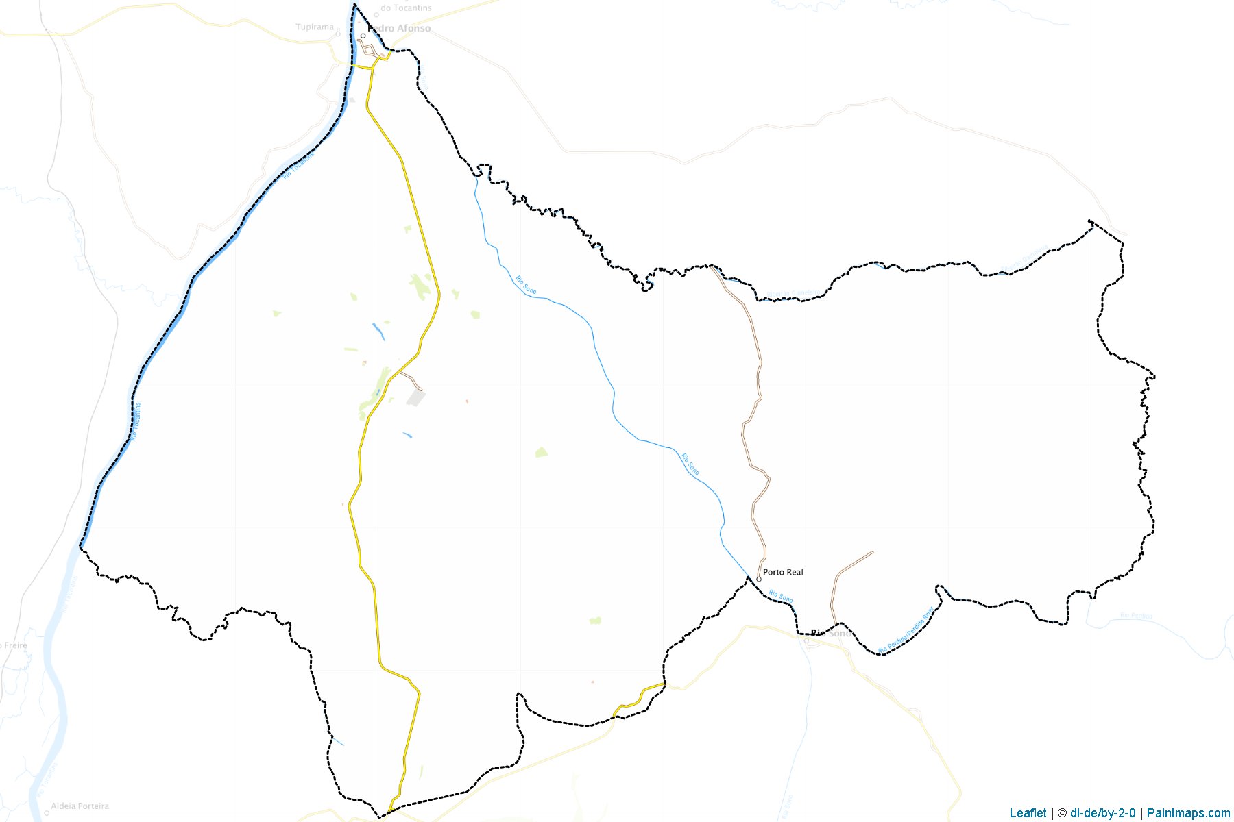 Muestras de recorte de mapas Pedro Afonso (Tocantins)-1