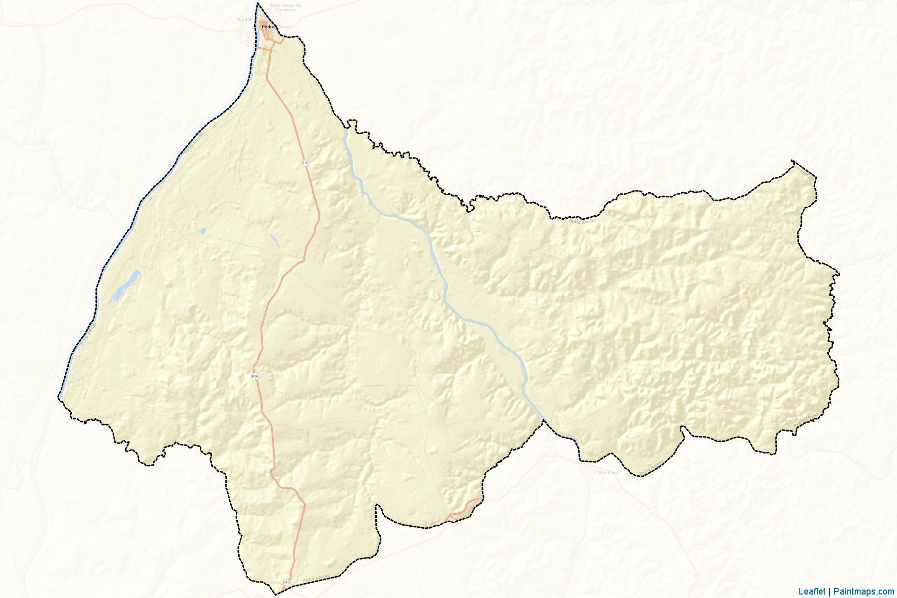 Muestras de recorte de mapas Pedro Afonso (Tocantins)-2