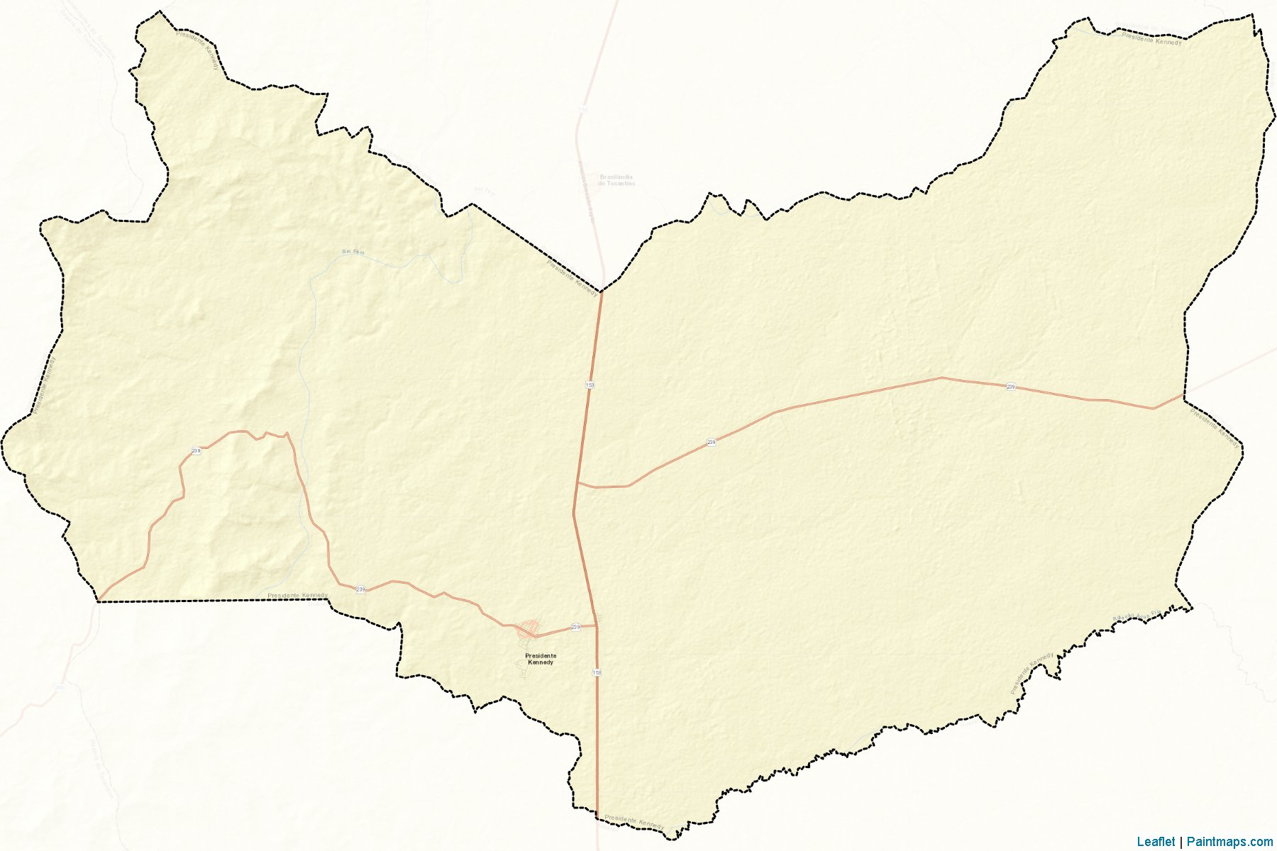 Presidente Kennedy (Tocantins) Map Cropping Samples-2