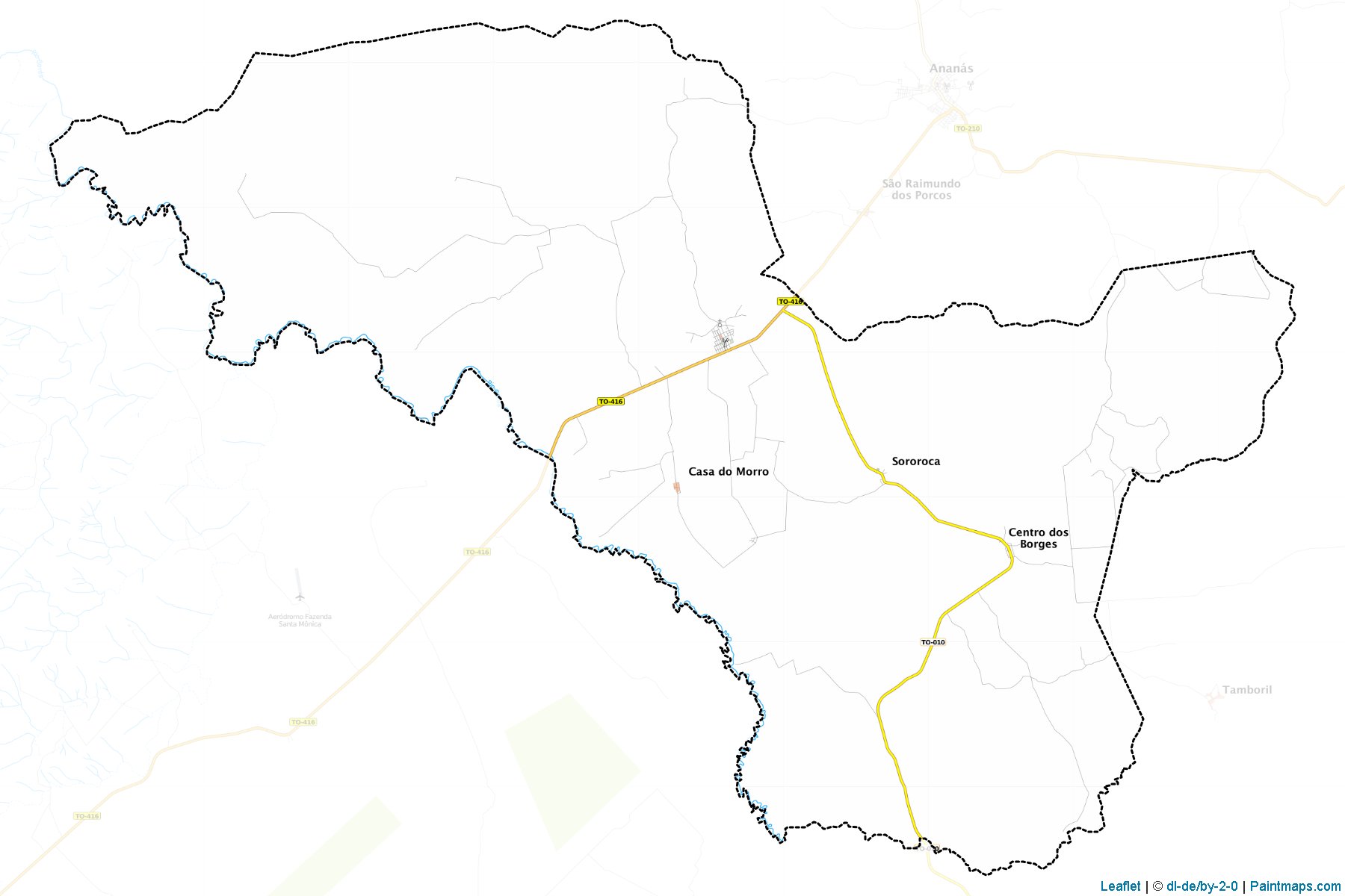 Muestras de recorte de mapas Riachinho (Tocantins)-1