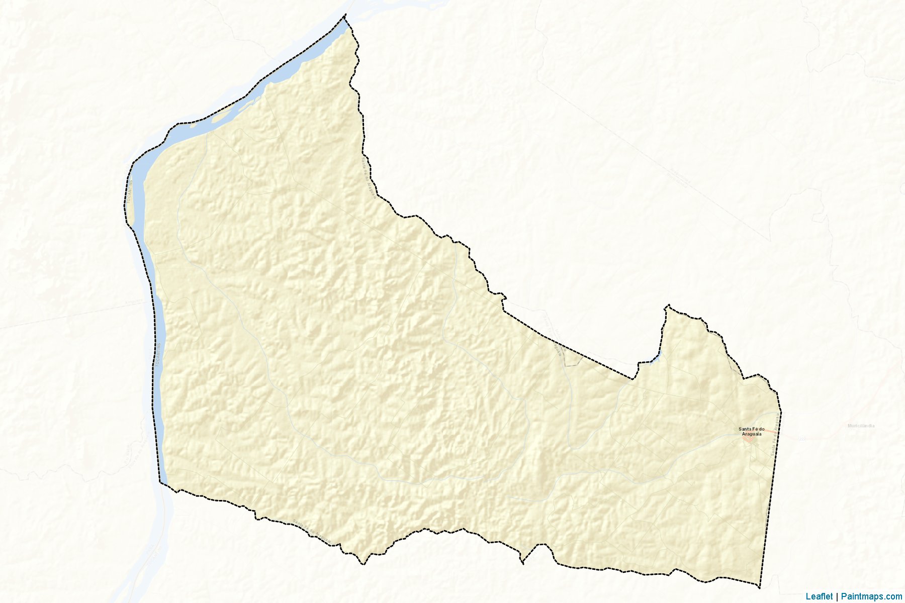 Santa Fe do Araguaia (Tocantins) Map Cropping Samples-2