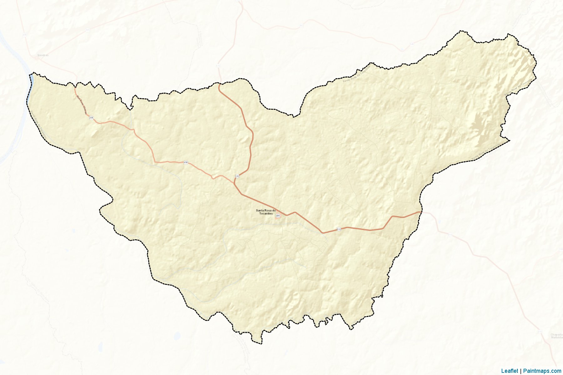 Santa Rosa do Tocantins (Tocantins) Map Cropping Samples-2