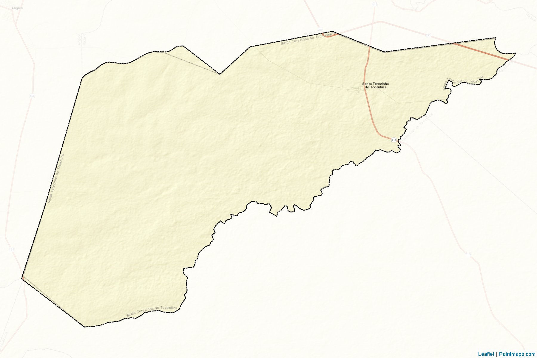 Santa Terezinha do Tocantins (Tocantins) Map Cropping Samples-2