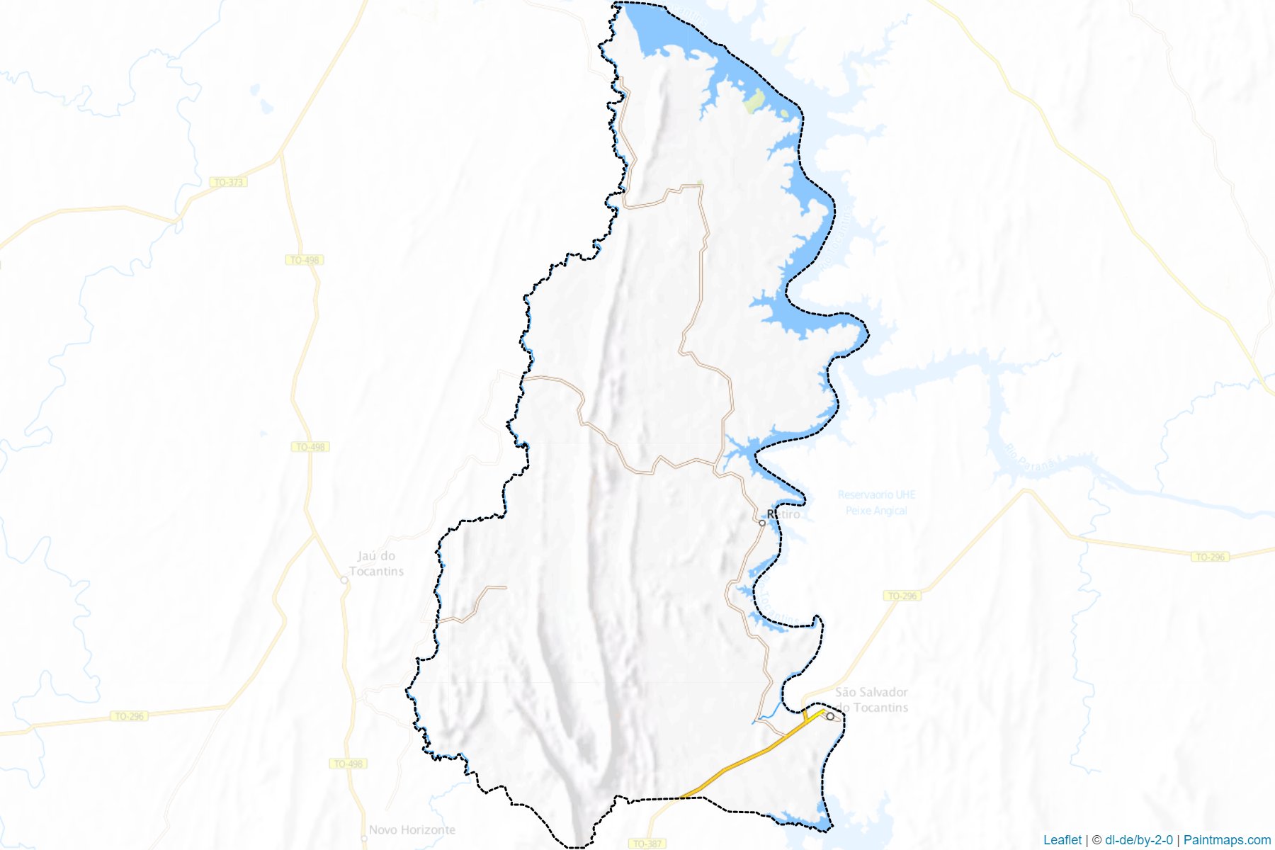 Muestras de recorte de mapas Sao Salvador do Tocantins (Tocantins)-1