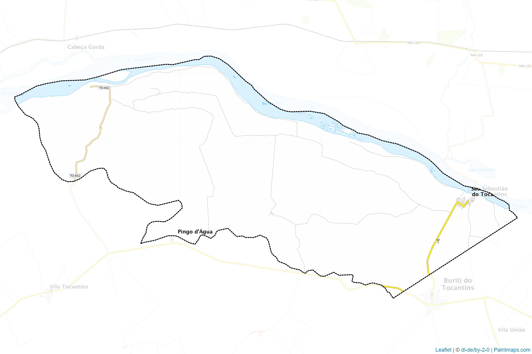 Sao Sebastiao do Tocantins (Tocantins) Haritası Örnekleri-1