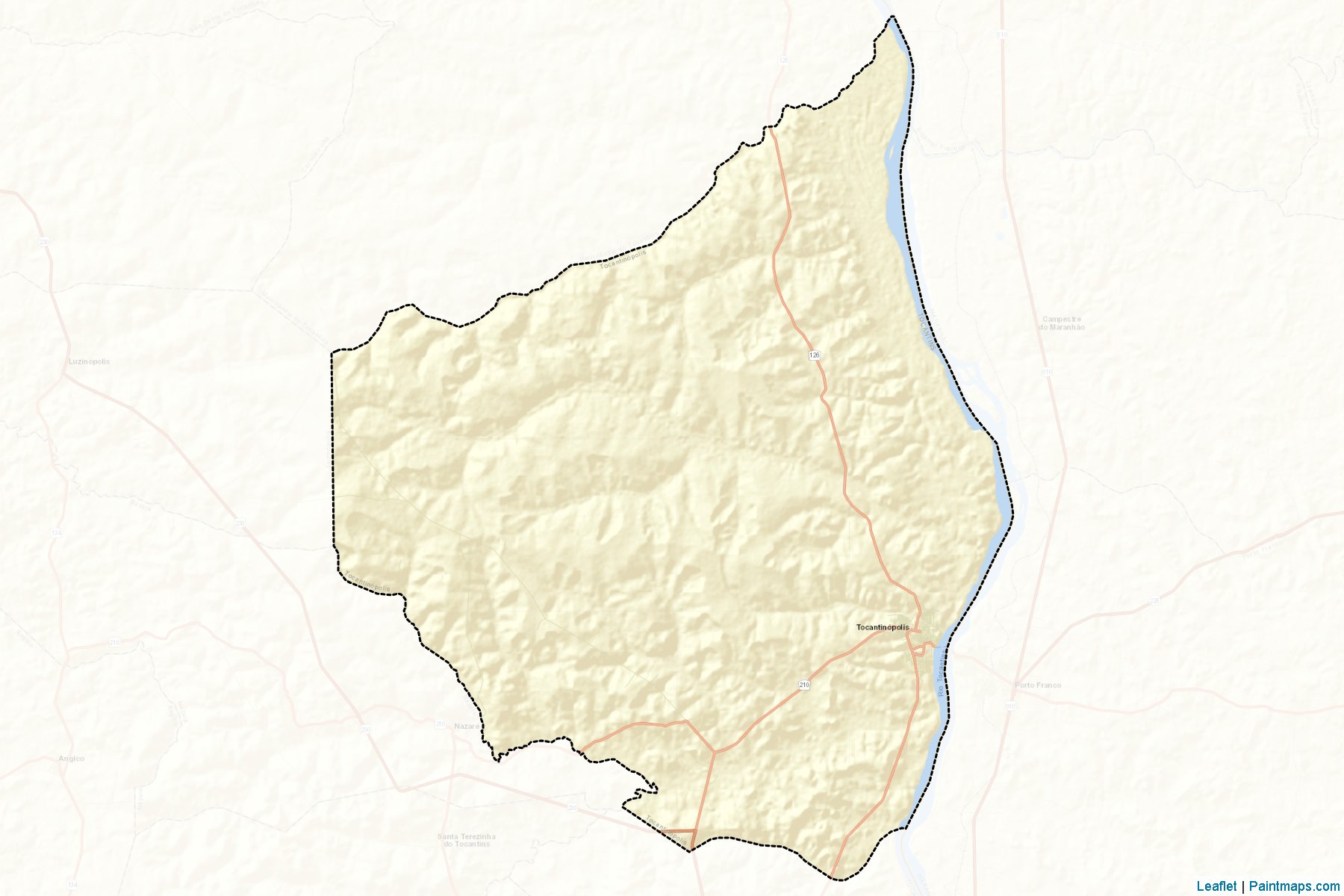 Tocantinopolis (Tocantins) Map Cropping Samples-2