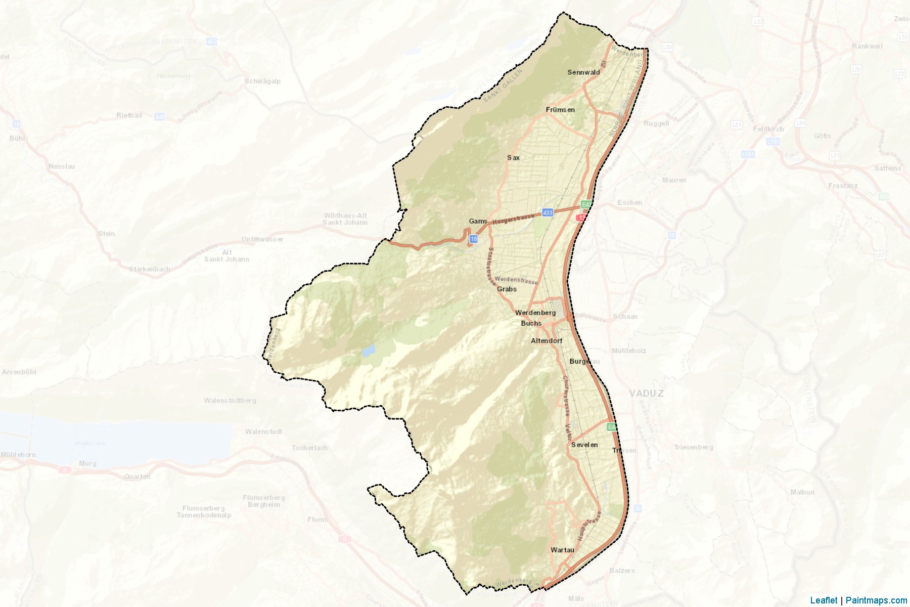 Werdenberg (Saint Gallen) Map Cropping Samples-2