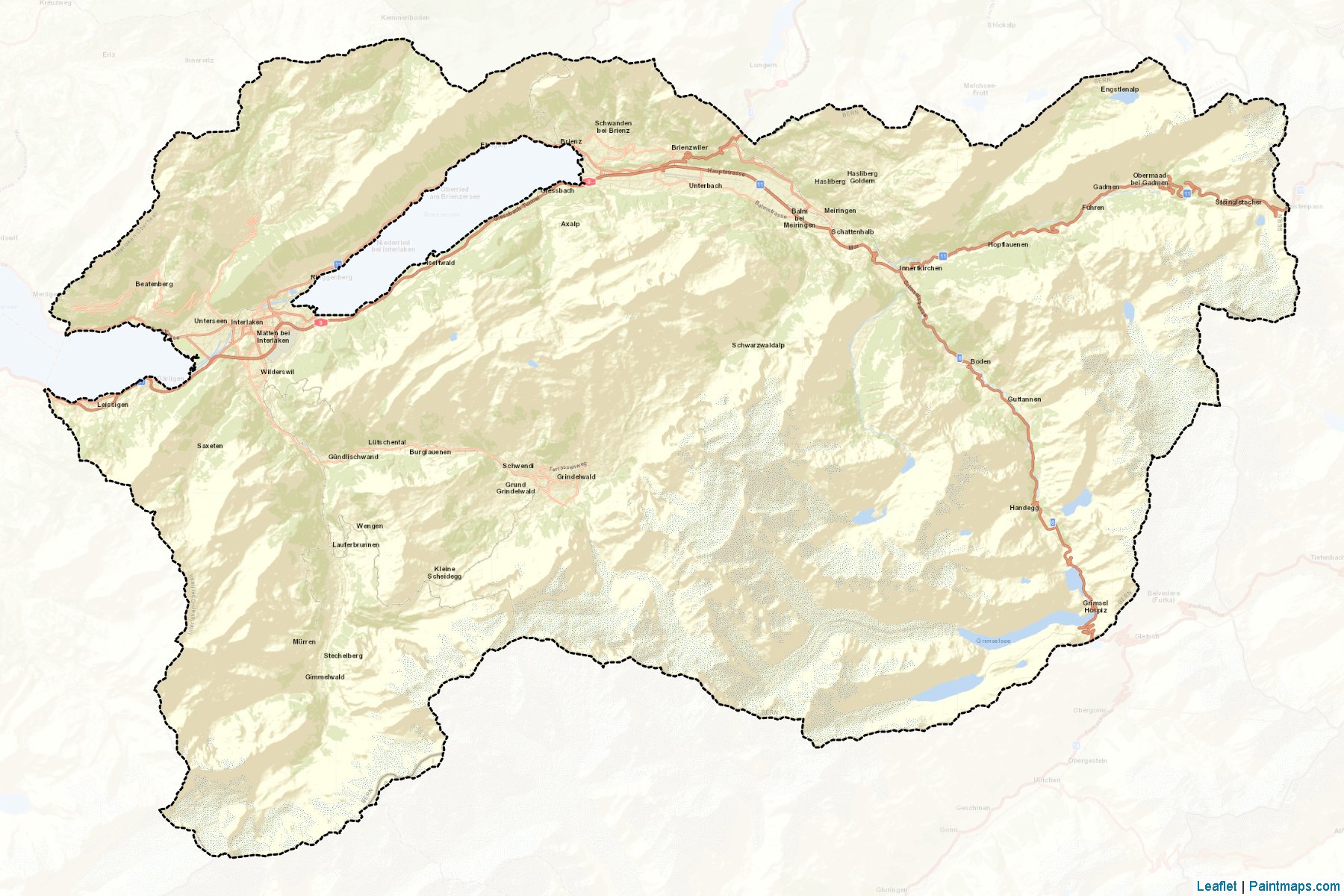 Interlaken-Oberhasli (Bern) Haritası Örnekleri-2