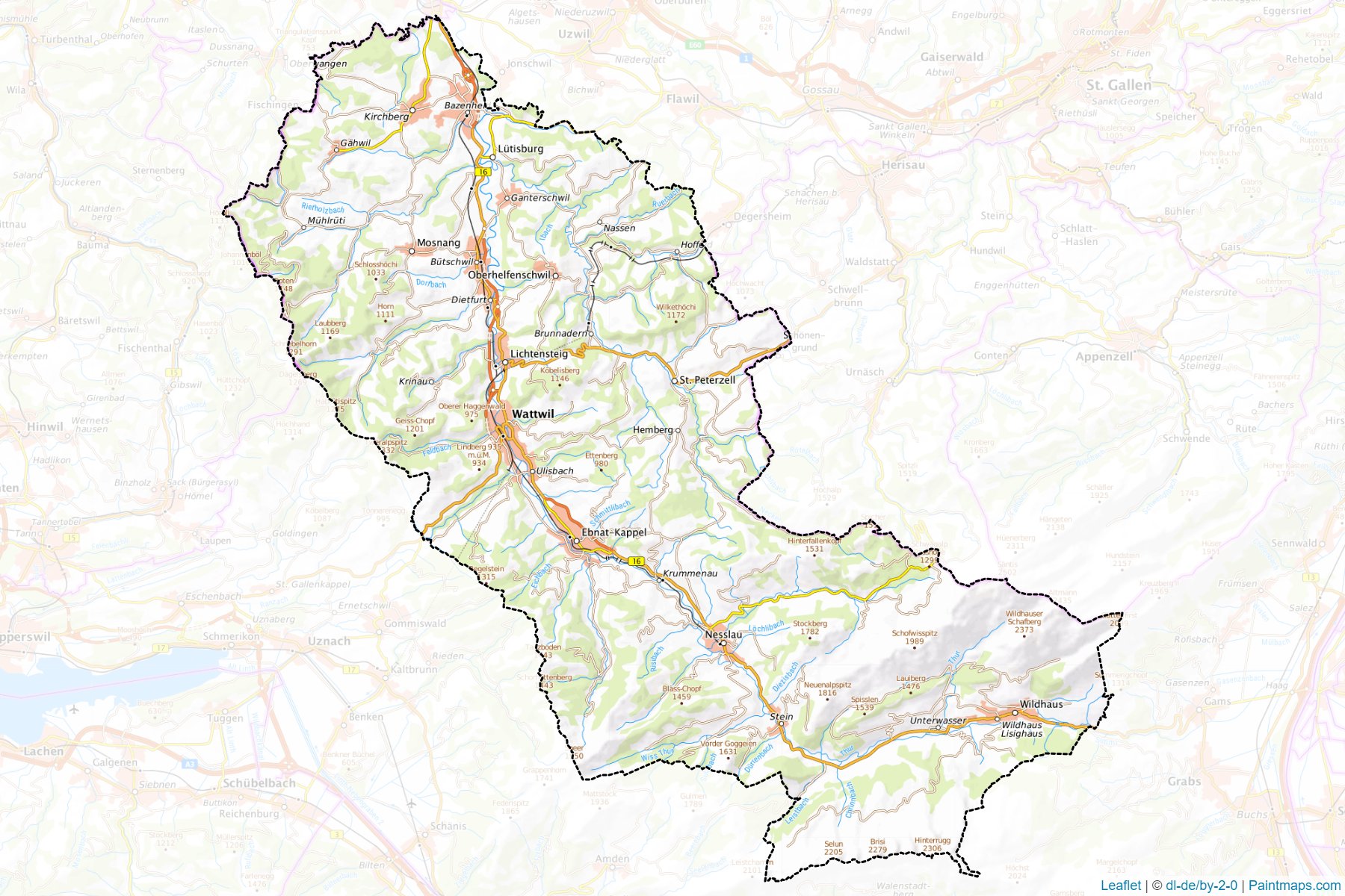 Toggenburg (Saint Gallen) Map Cropping Samples-1