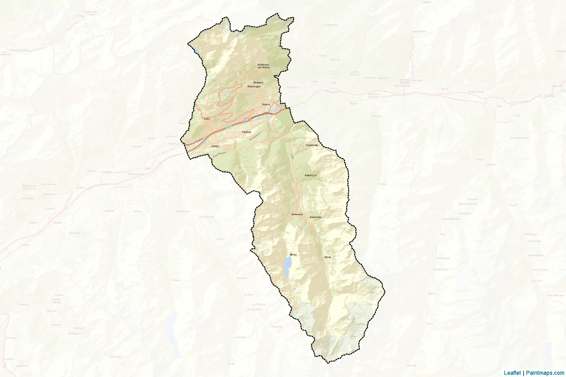 Sierre (Valais) Haritası Örnekleri-2