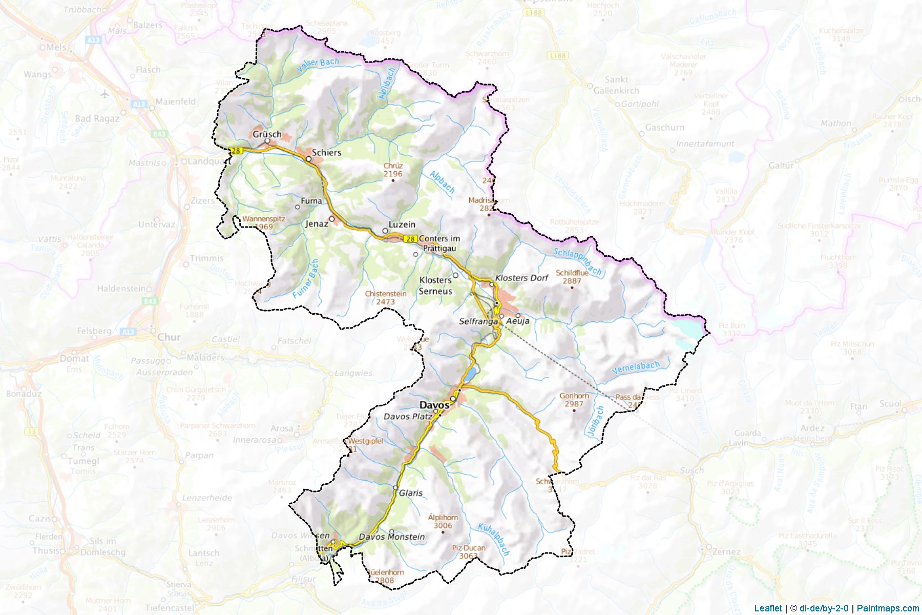 Prattigau/Davos (Graubunden) Map Cropping Samples-1