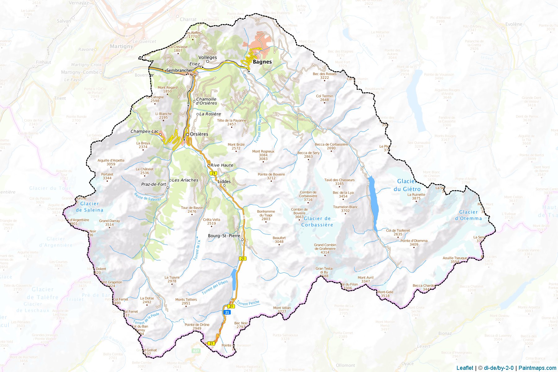 Muestras de recorte de mapas Entremont (Valais)-1