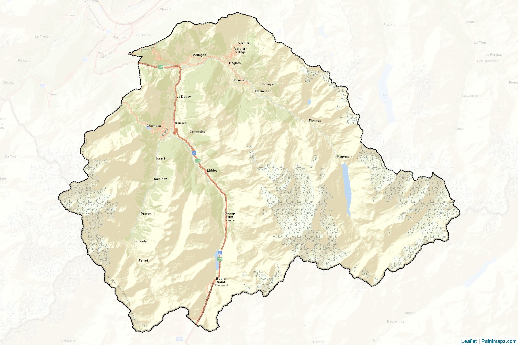 Muestras de recorte de mapas Entremont (Valais)-2