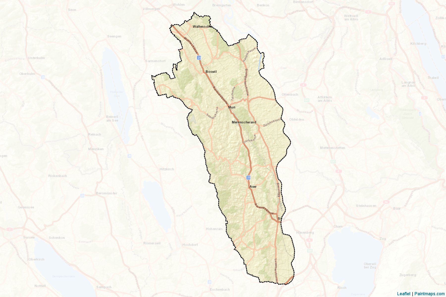 Muestras de recorte de mapas Muri (Aargau)-2