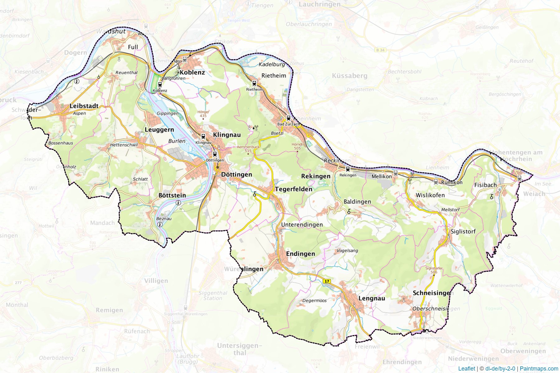 Bad Zurzach (Aargau) Haritası Örnekleri-1