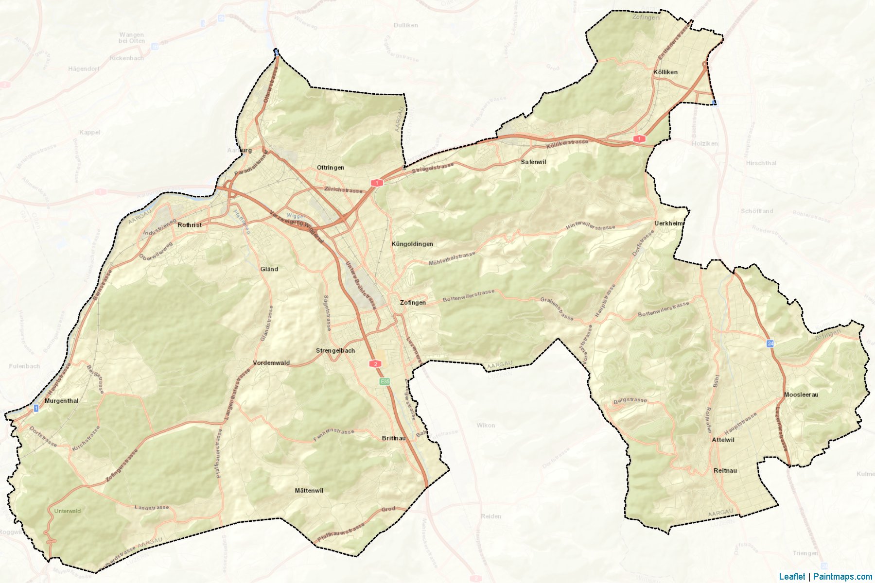 Zofingen (Aargau) Haritası Örnekleri-2