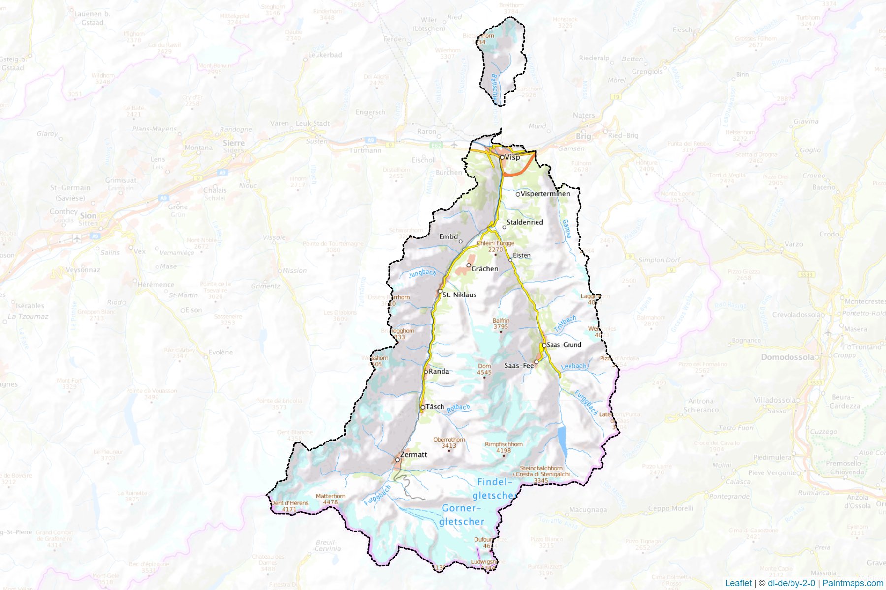 Visp (Valais) Map Cropping Samples-1