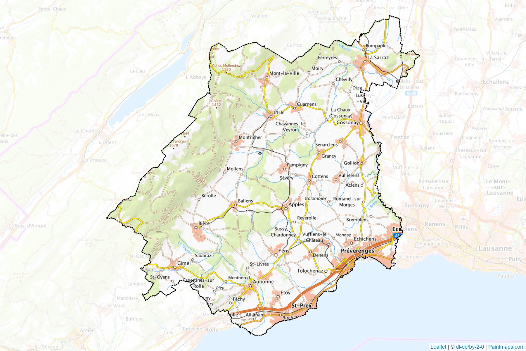 Morges (Vaud) Map Cropping Samples-1