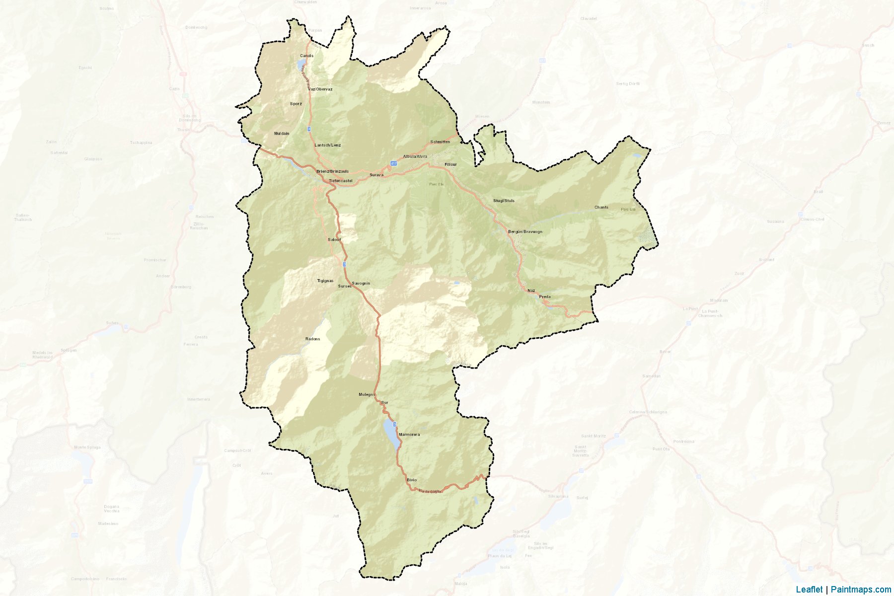 Albula (Graubunden) Map Cropping Samples-2