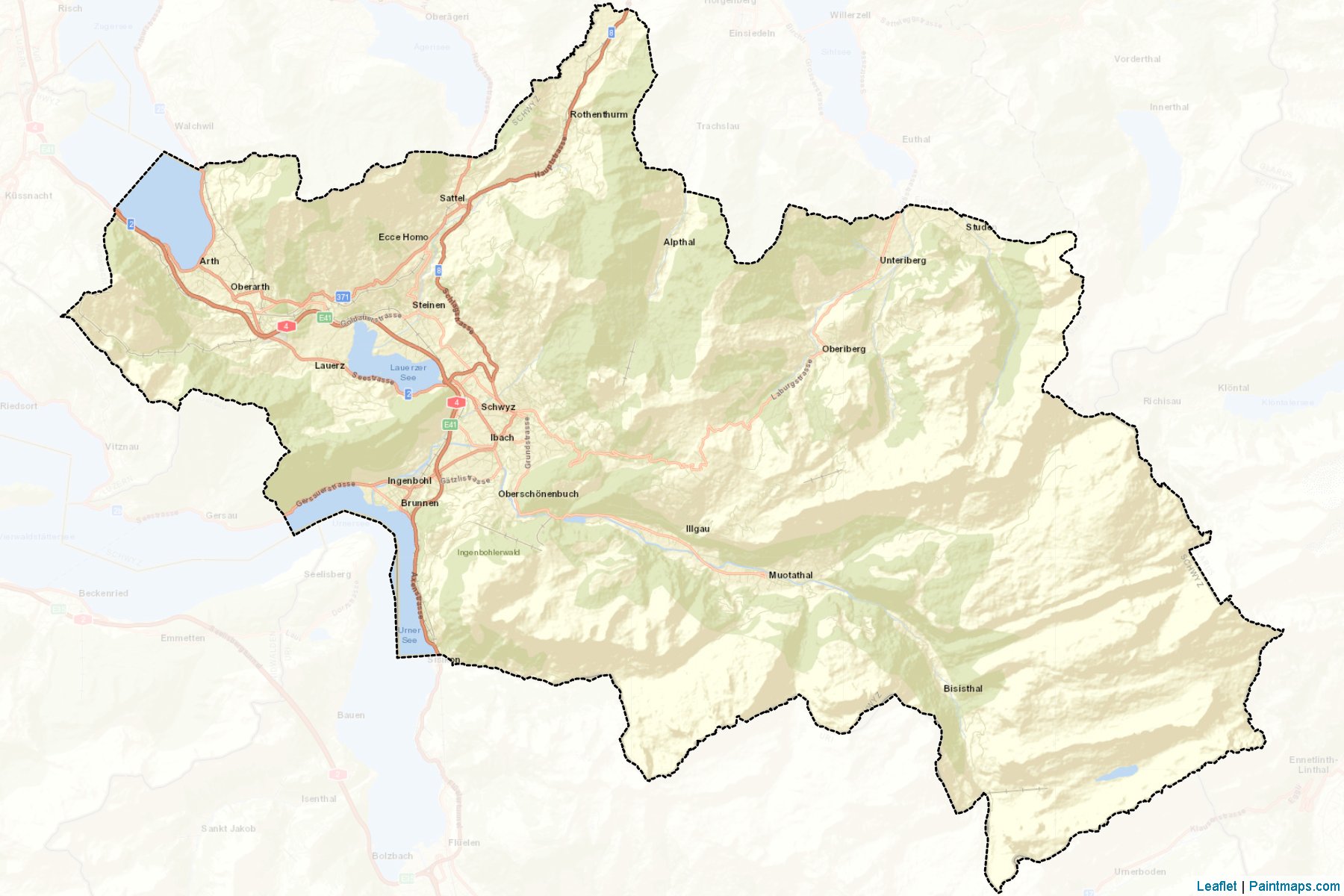 Schwyz (Schwyz) Haritası Örnekleri-2