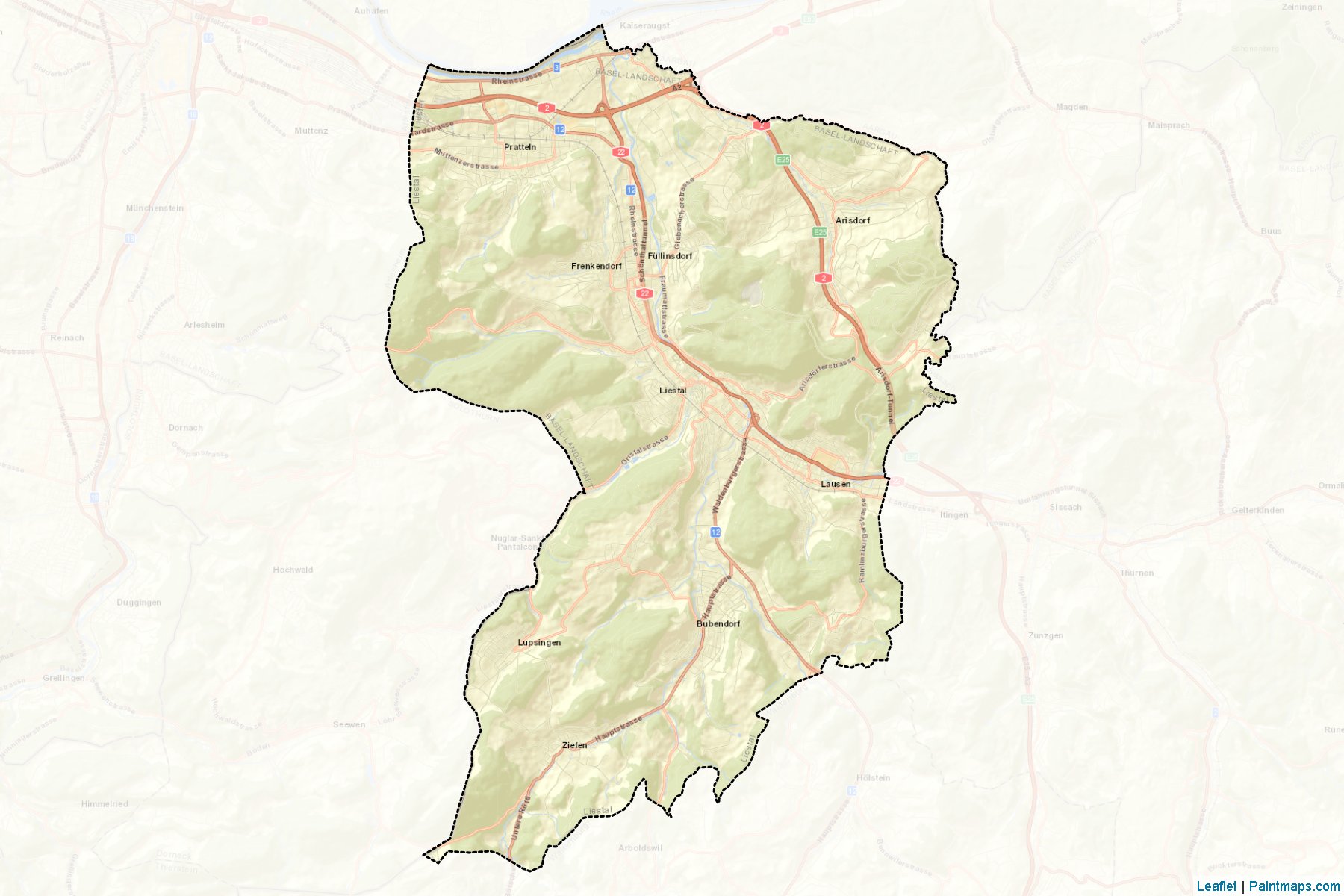 Muestras de recorte de mapas Liestal (Basel-Country)-2