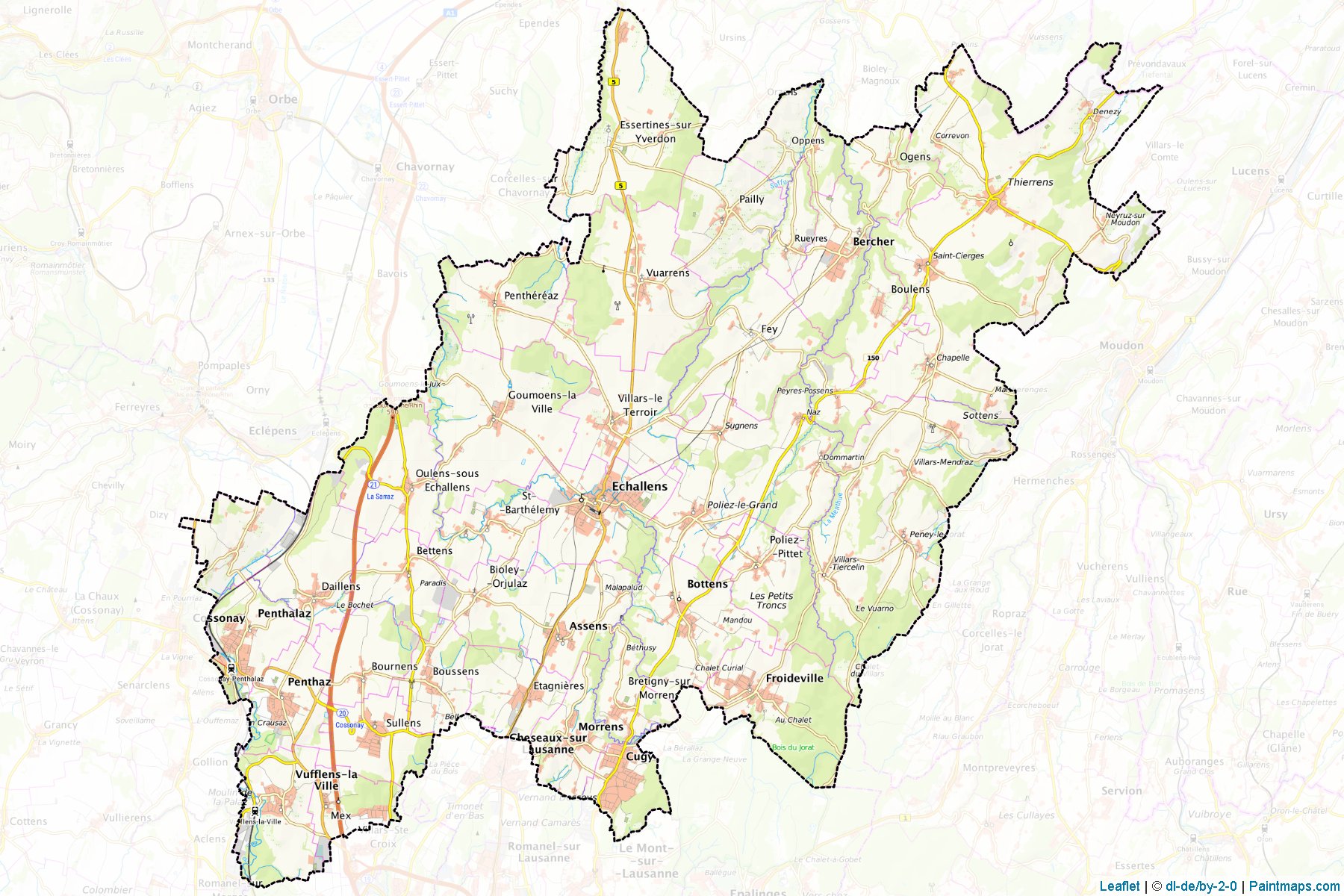 Gros-de-Vaud (Vaud) Map Cropping Samples-1