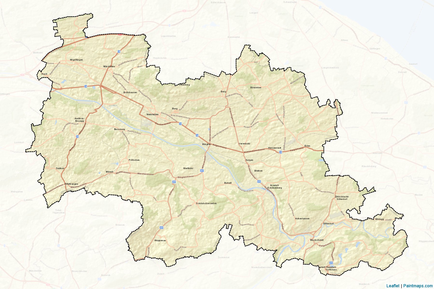 Weinfelden (Thurgau) Map Cropping Samples-2