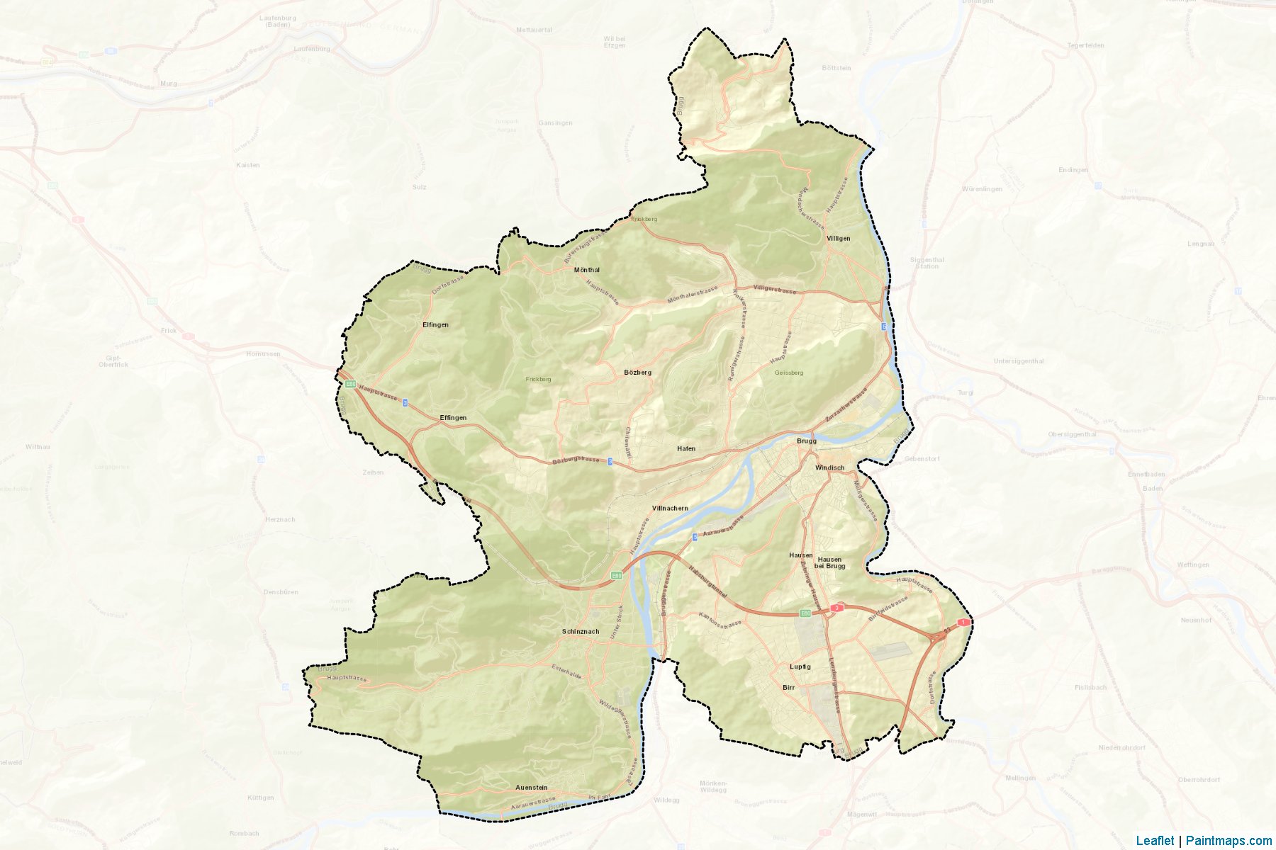 Brugg (Aargau) Map Cropping Samples-2