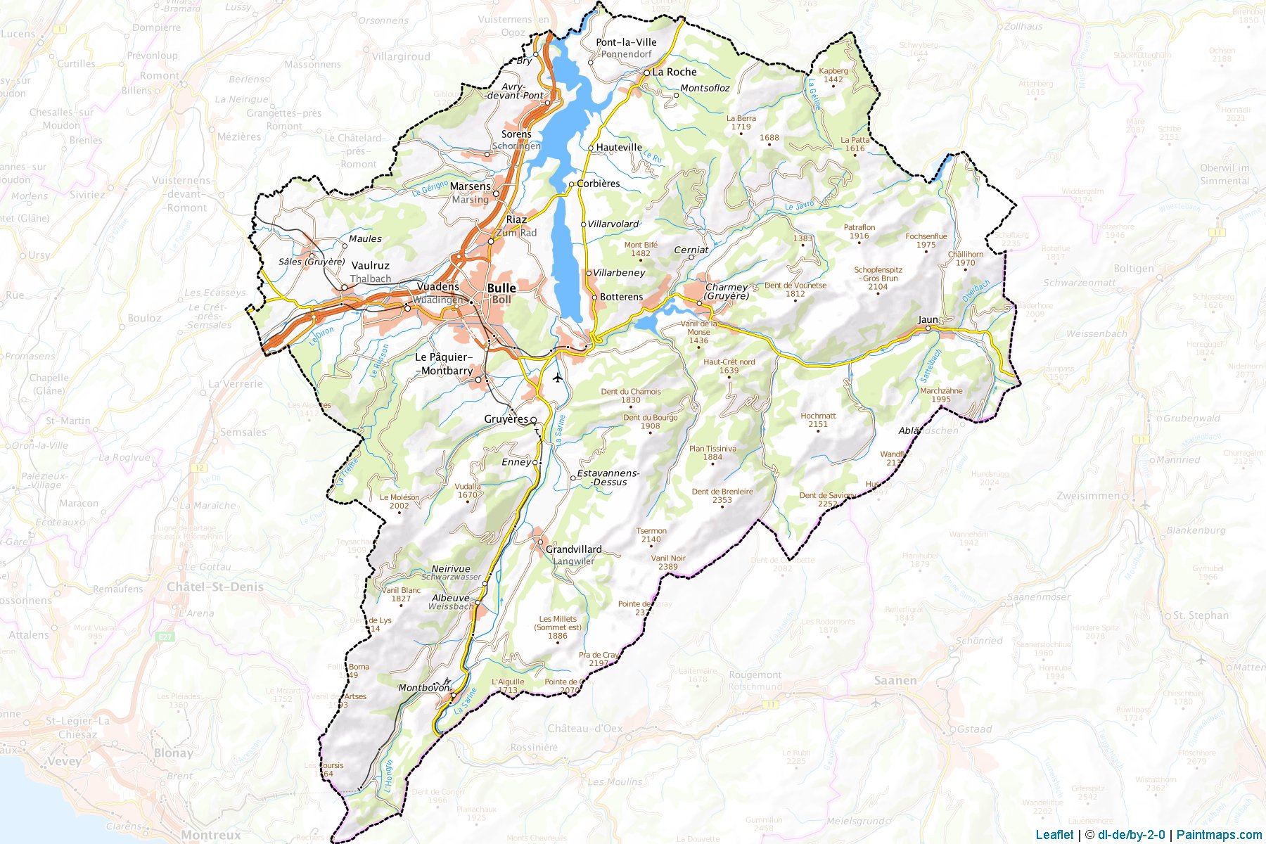 La Gruyere (Fribourg) Map Cropping Samples-1