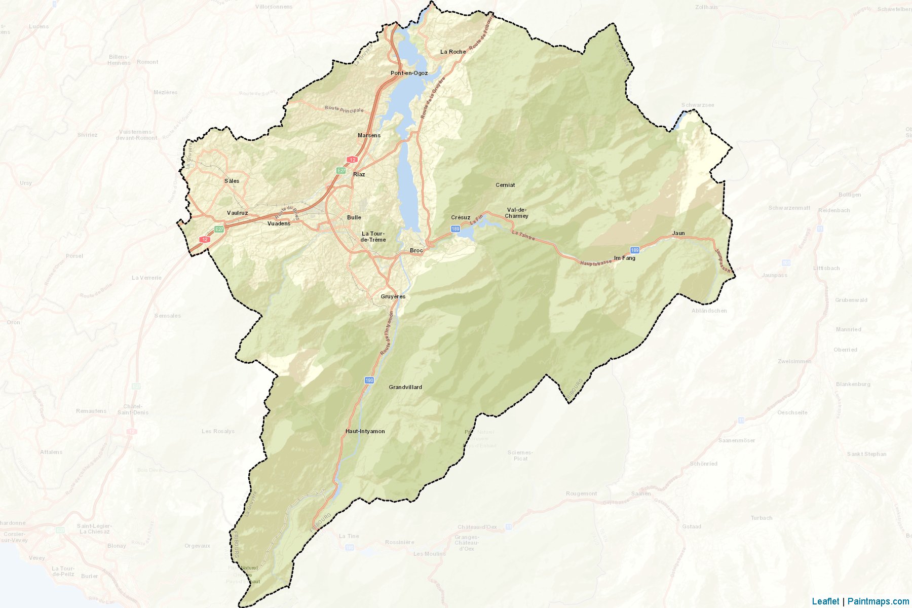 La Gruyere (Fribourg) Map Cropping Samples-2