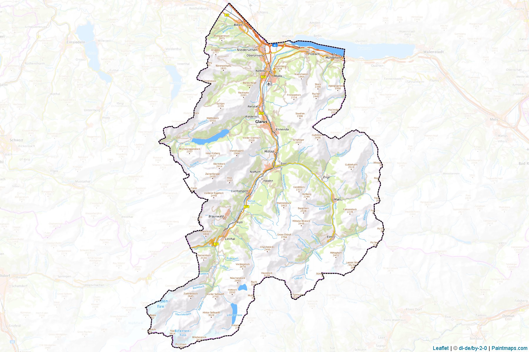 Glarus (Glarus) Map Cropping Samples-1