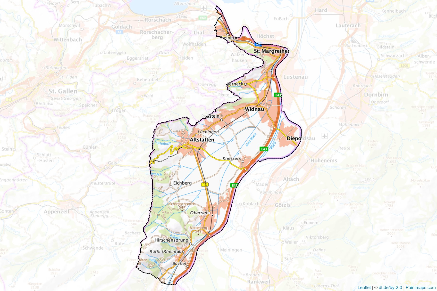 Rheintal (Saint Gallen) Map Cropping Samples-1