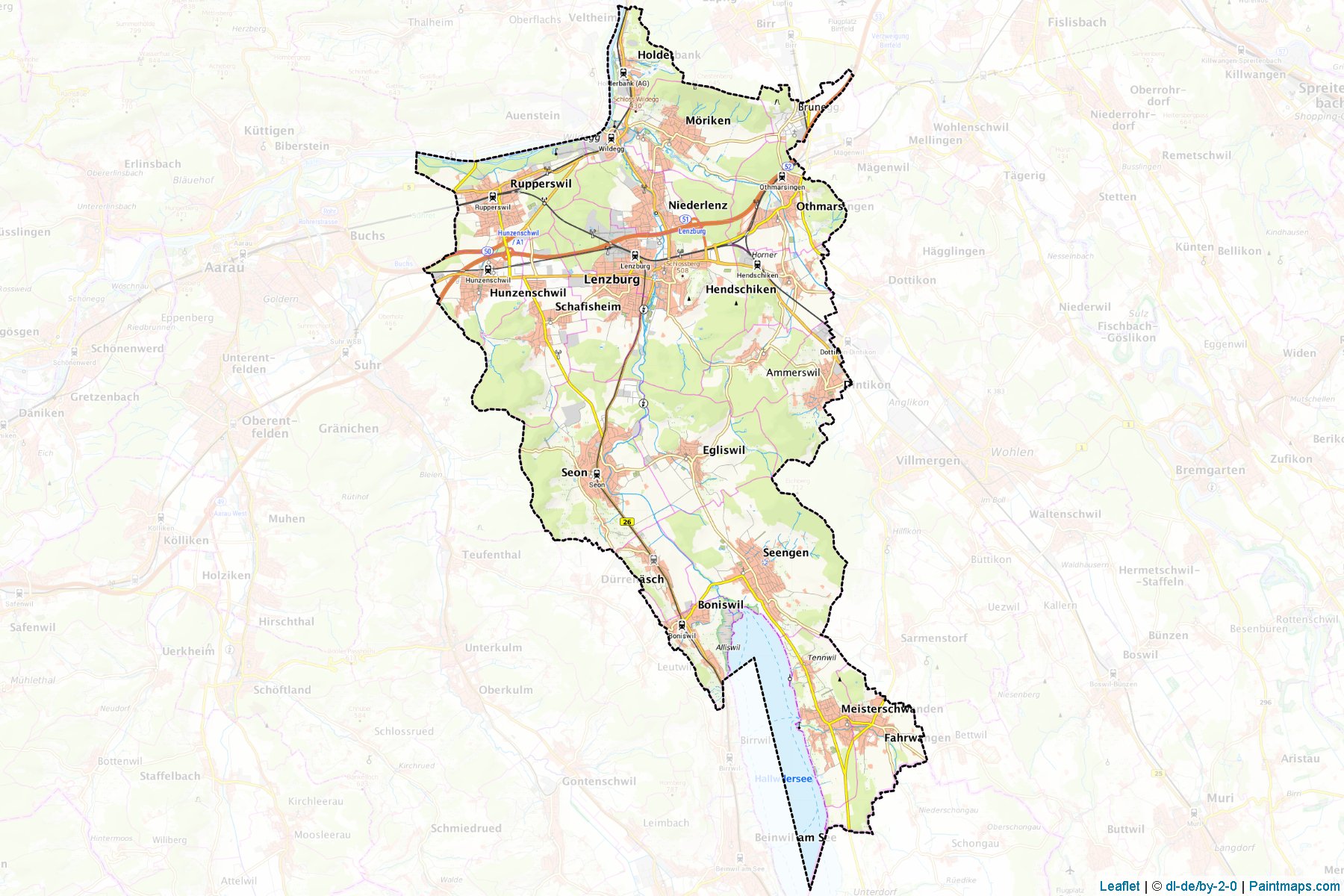 Lenzburg (Aargau) Haritası Örnekleri-1