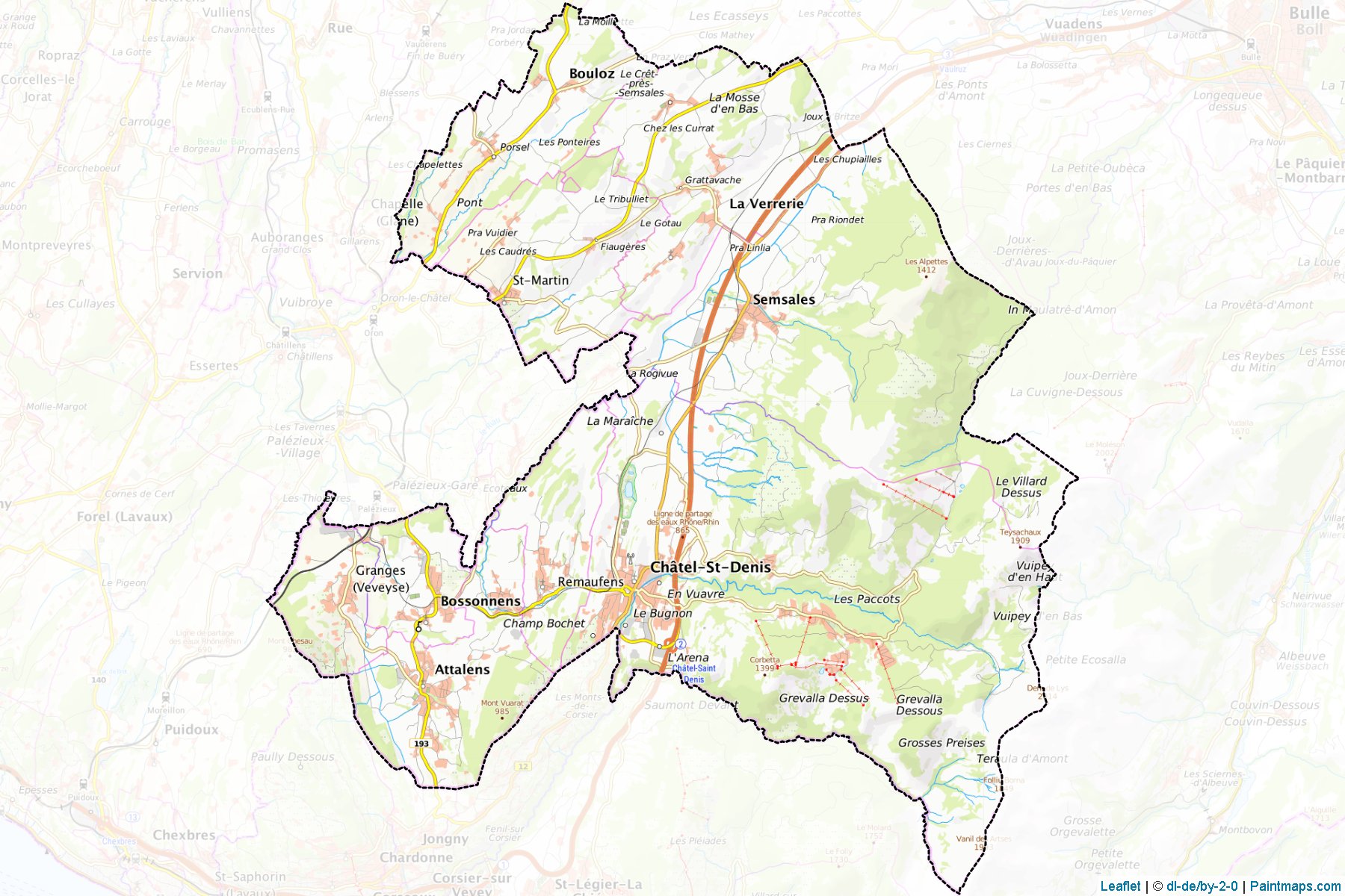 Muestras de recorte de mapas La Veveyse (Fribourg)-1