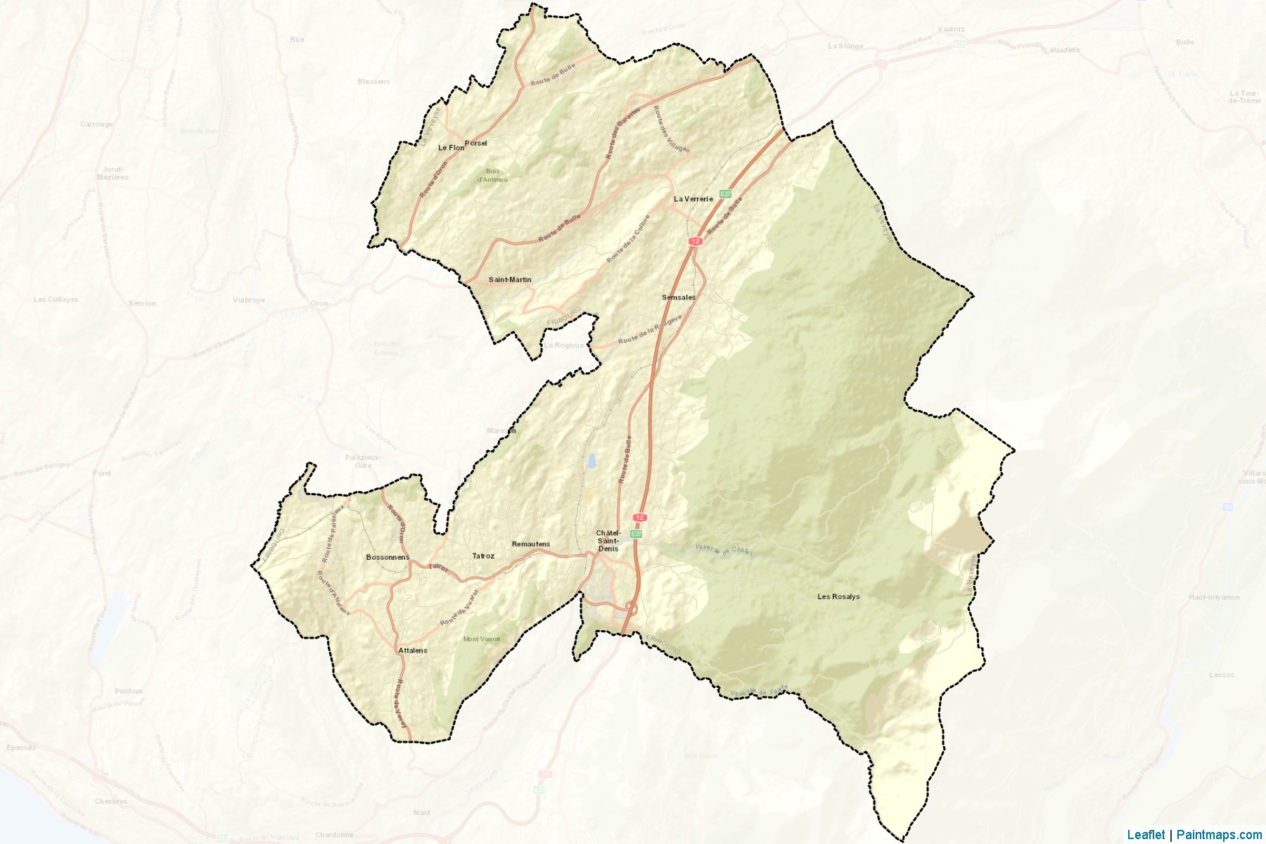 Muestras de recorte de mapas La Veveyse (Fribourg)-2