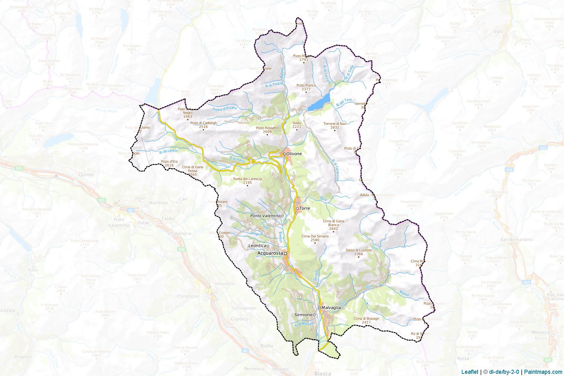 Blenio (Ticino) Map Cropping Samples-1