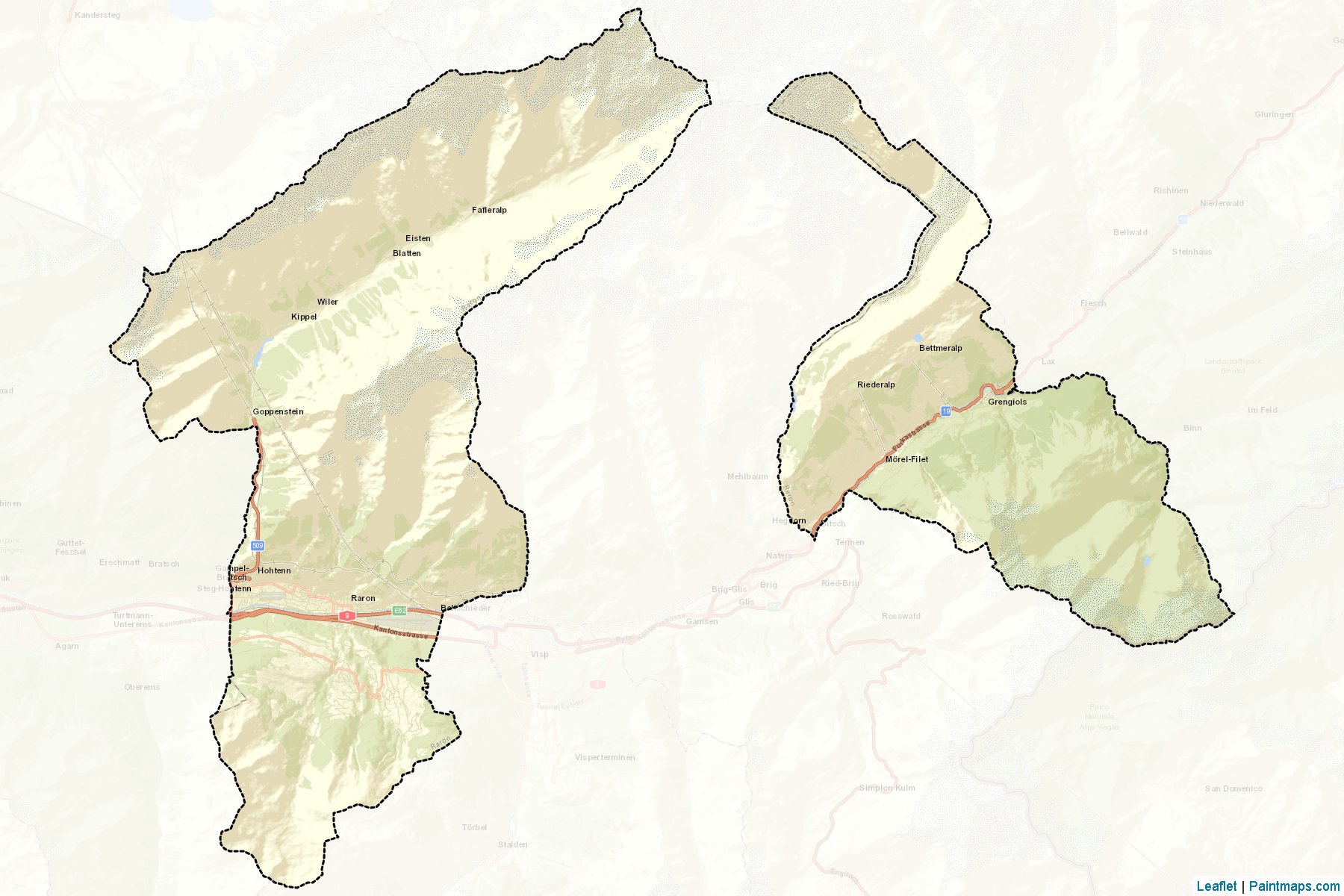 Raron (Valais) Map Cropping Samples-2