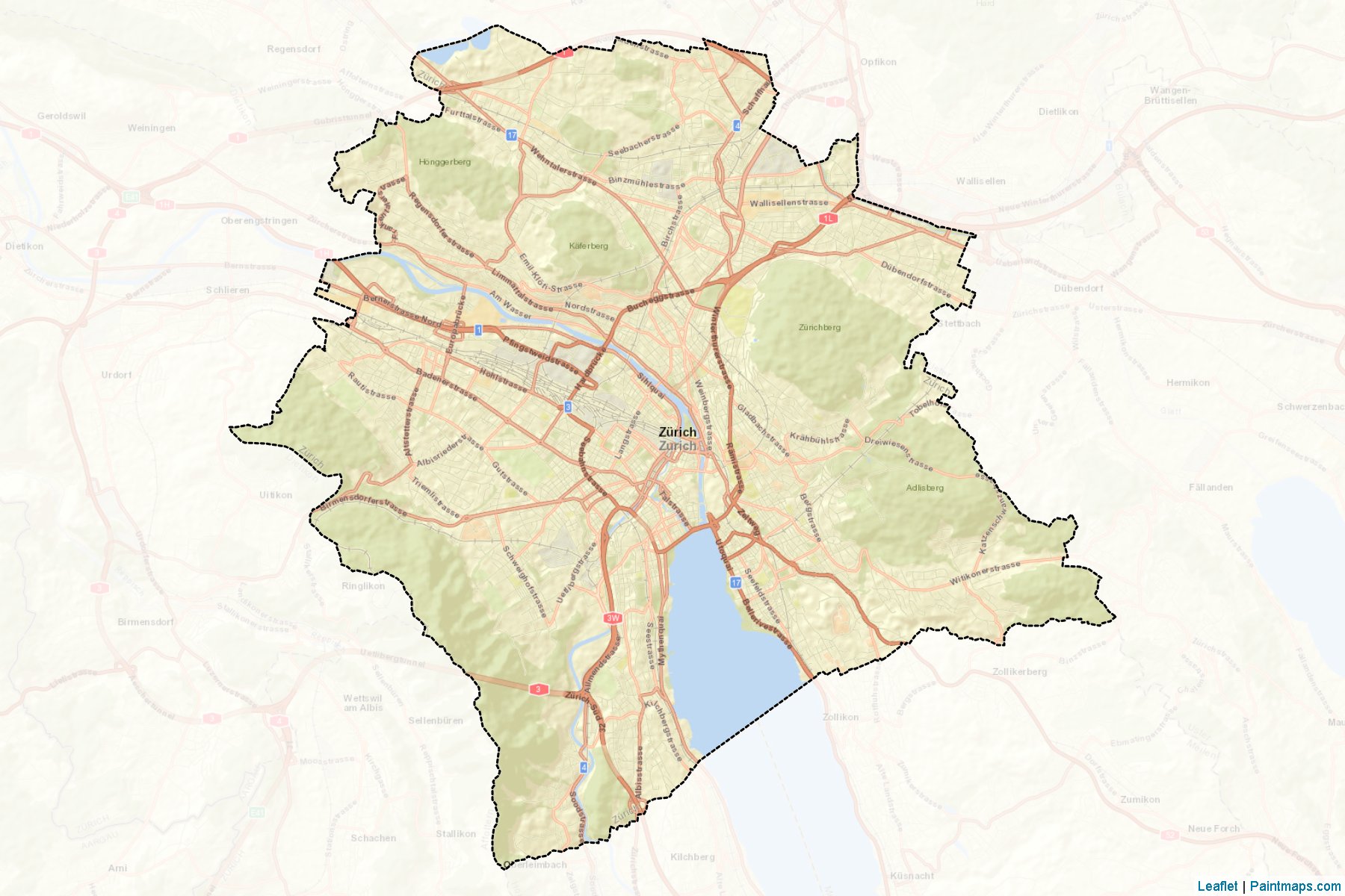 Zurich (Zurich) Map Cropping Samples-2