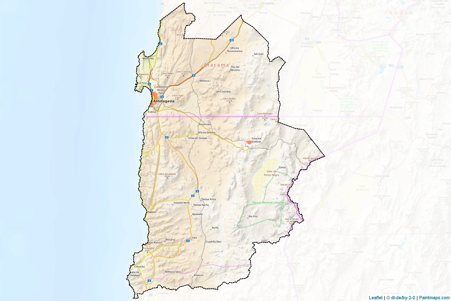 Antofagasta (De Antofagasta) Map Cropping Samples-1