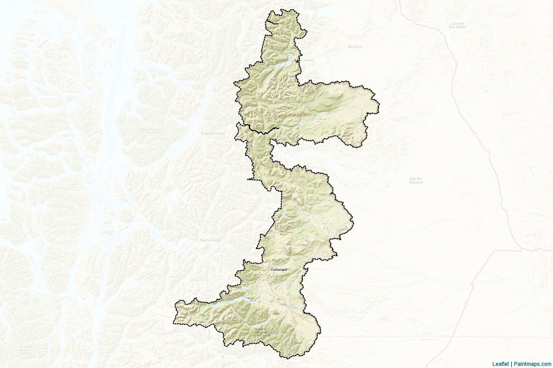 Muestras de recorte de mapas Coyhaique (De Aisen)-2