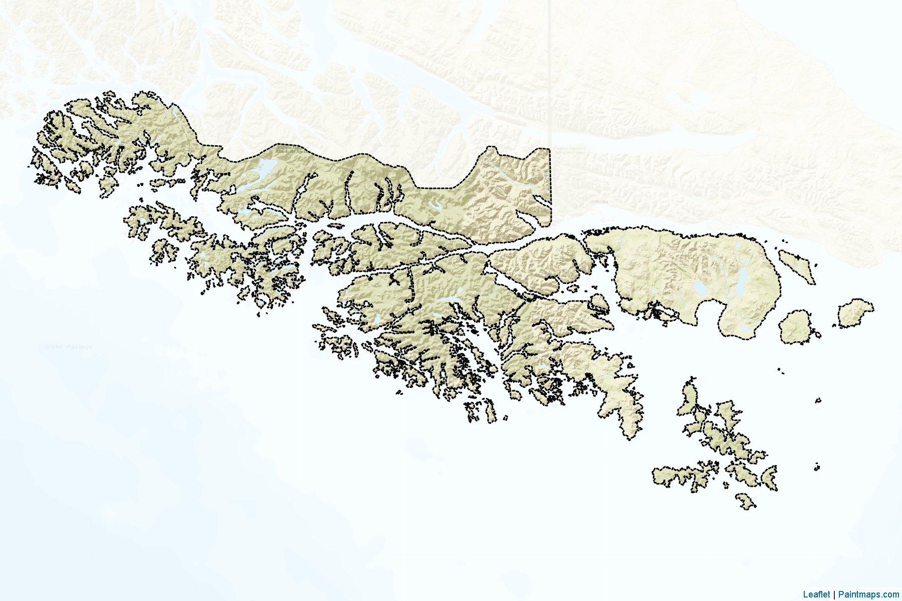 Muestras de recorte de mapas Antártica Chilena (De Magallanes y Antartica Chilena)-2