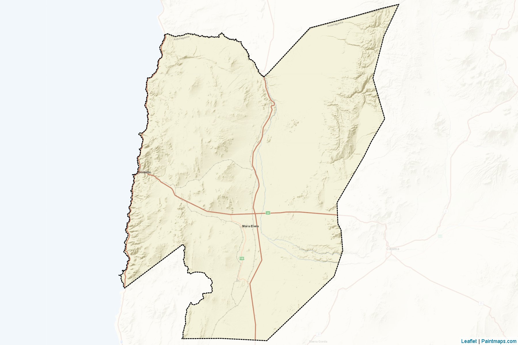 Muestras de recorte de mapas Tocopilla (De Antofagasta)-2