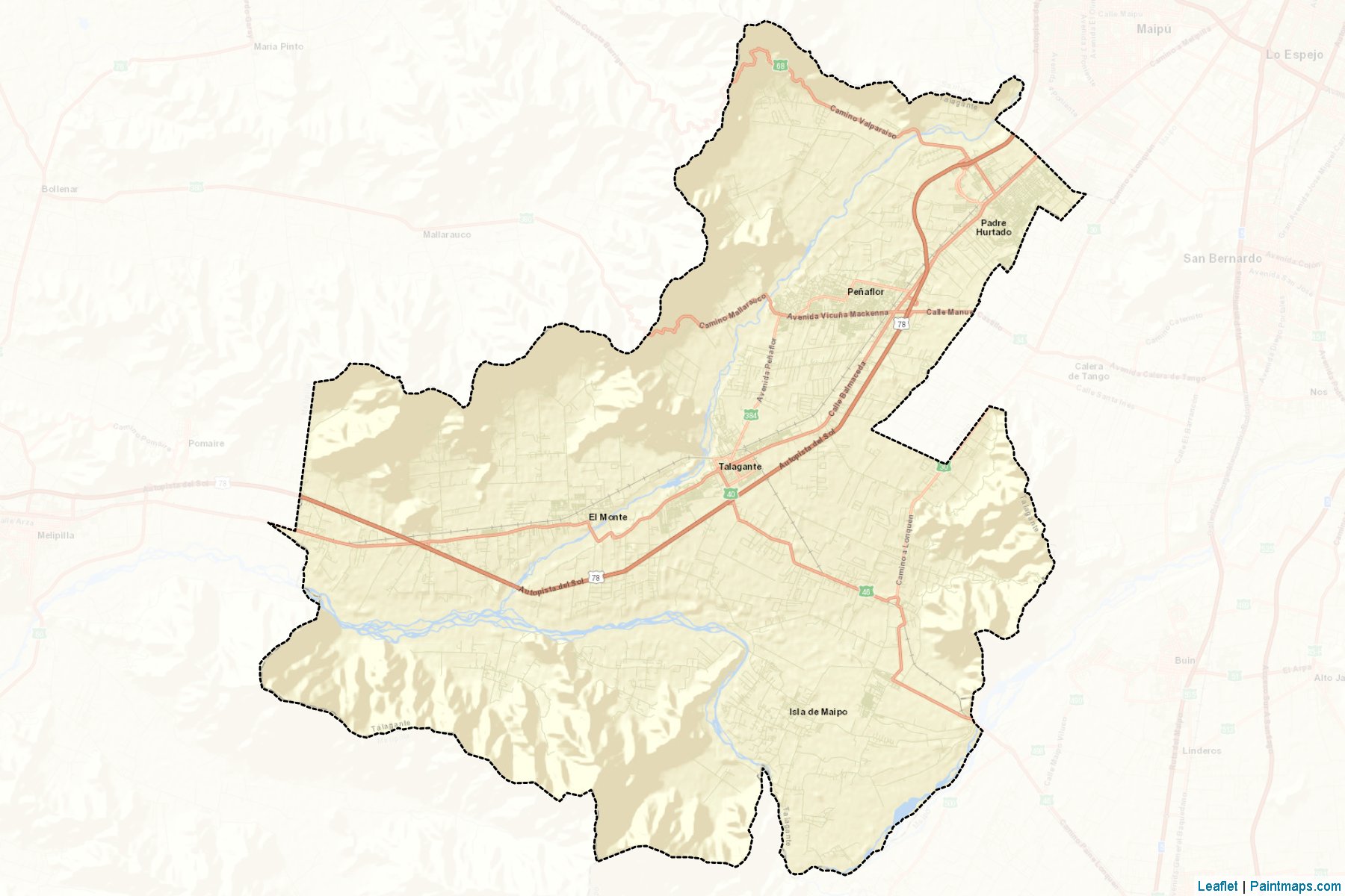 Muestras de recorte de mapas Talagante (Metropolitana)-2