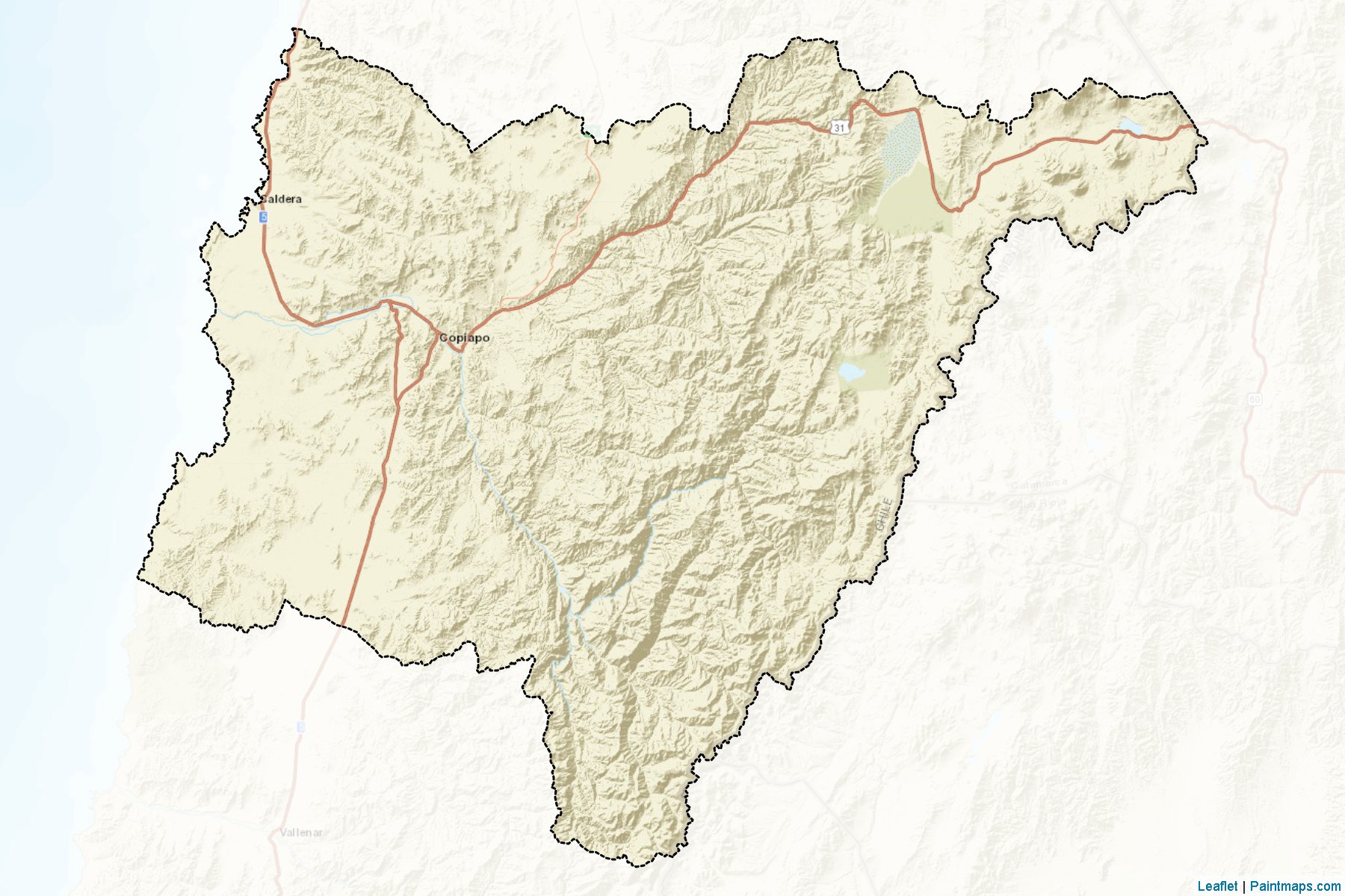 Muestras de recorte de mapas Copiapó (De Atacama)-2