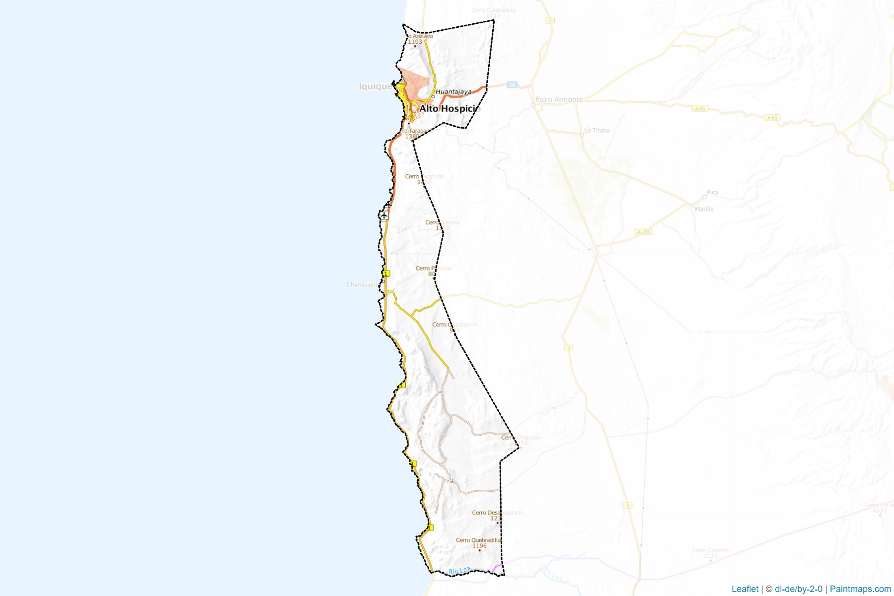 Muestras de recorte de mapas Iquique (De Tarapaca)-1