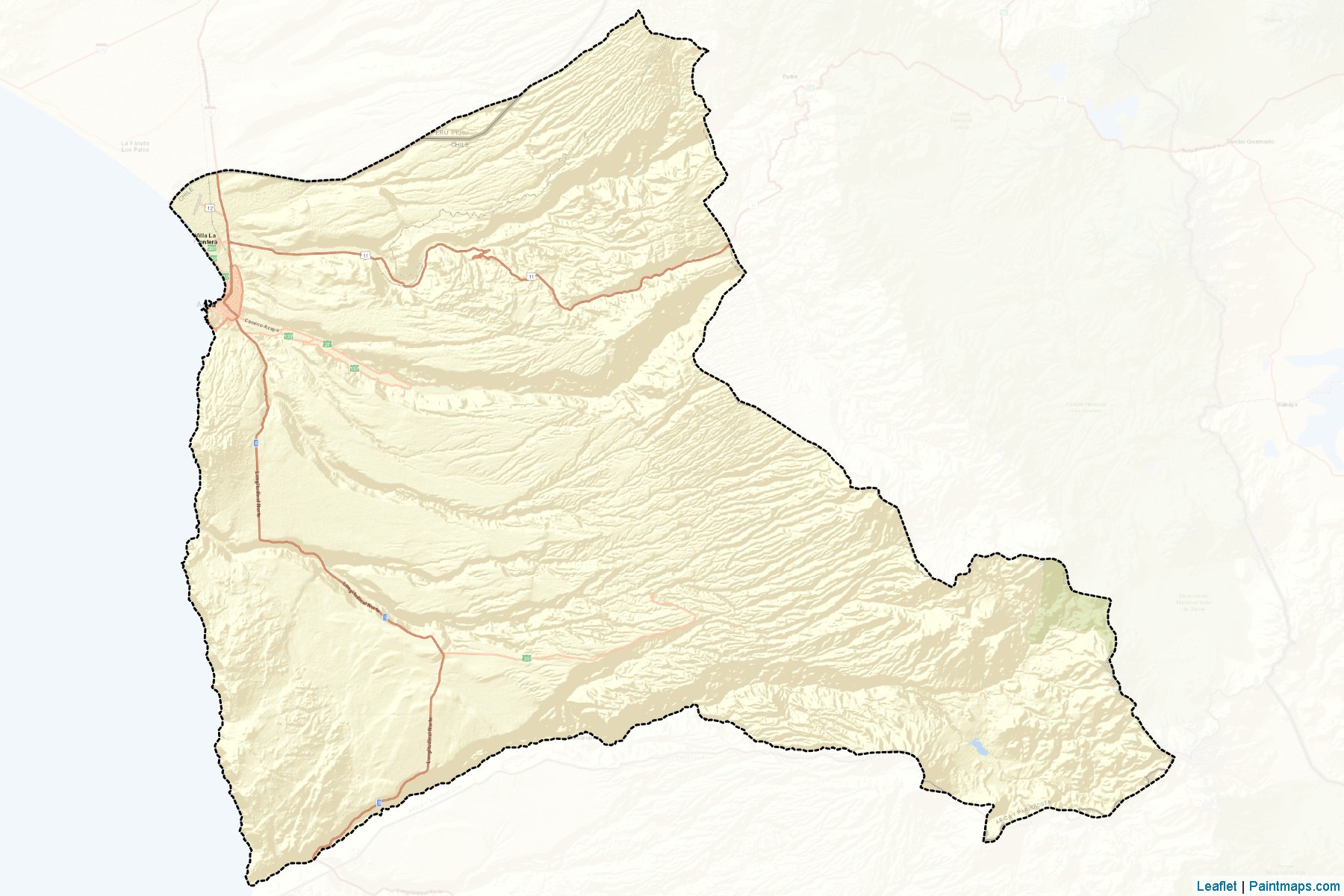 Muestras de recorte de mapas Arica (Arica y Parinacota)-2