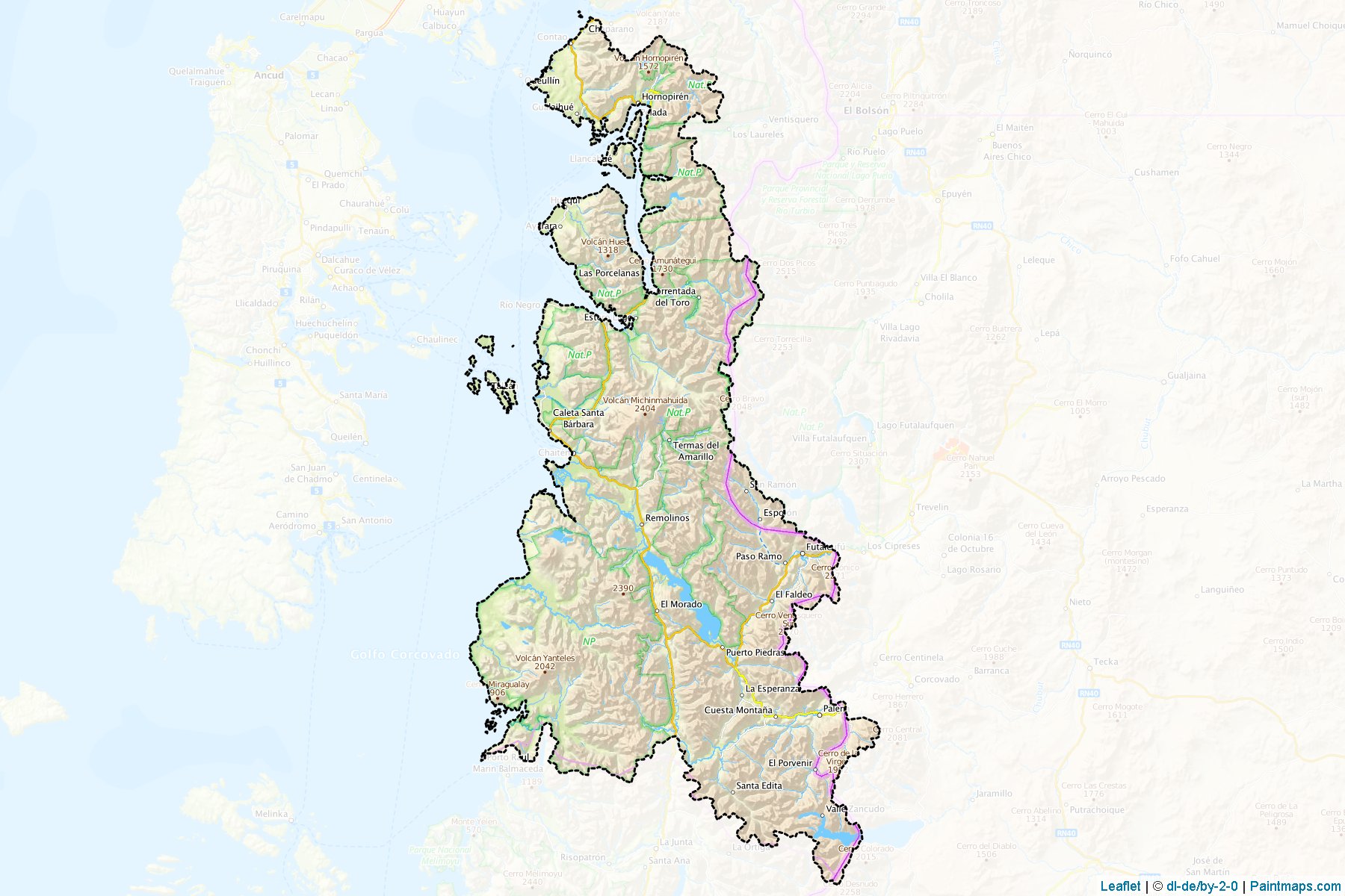 Muestras de recorte de mapas Palena (De Los Lagos)-1