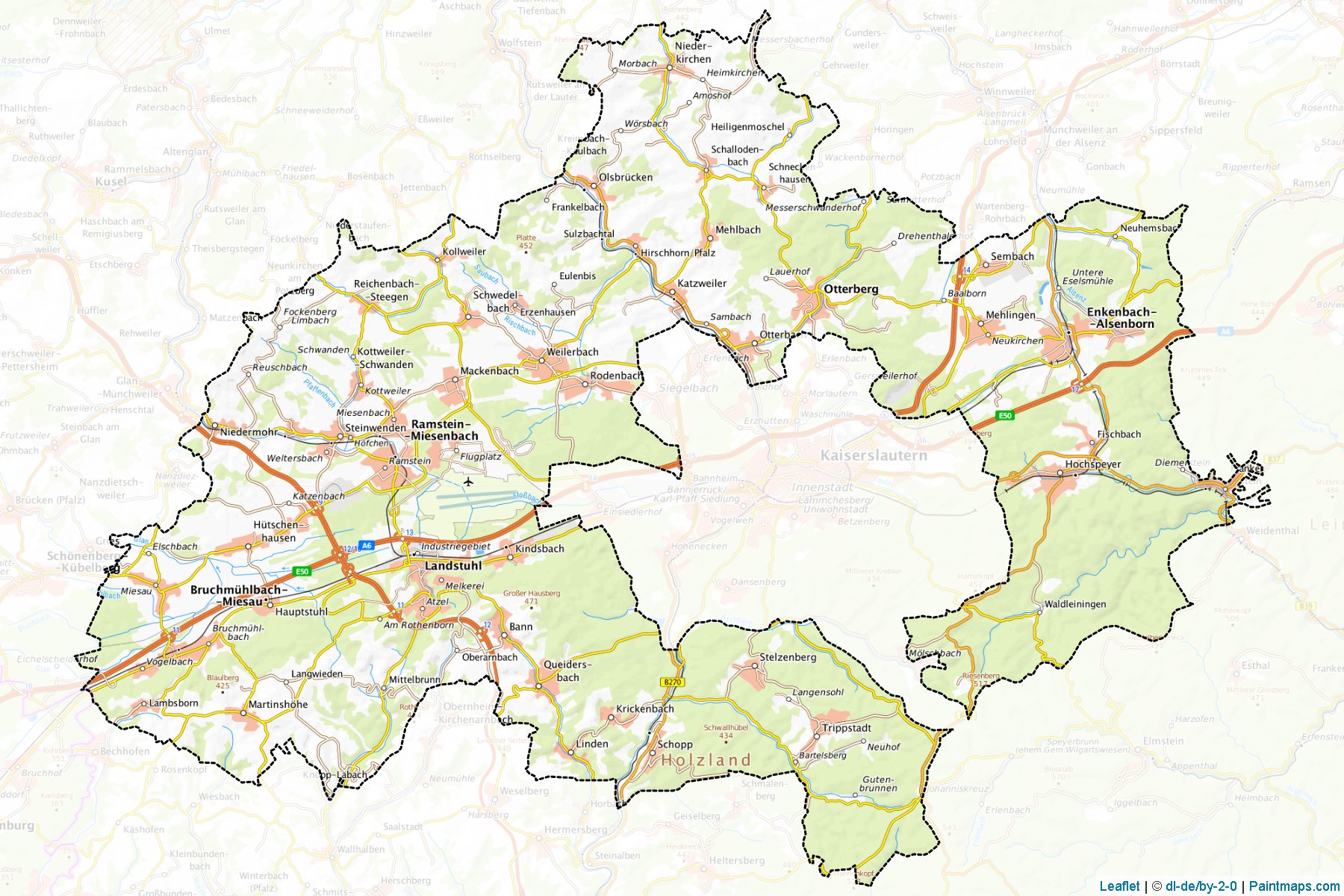 Kaiserslautern (Rhineland-Palatinate) Map Cropping Samples-1