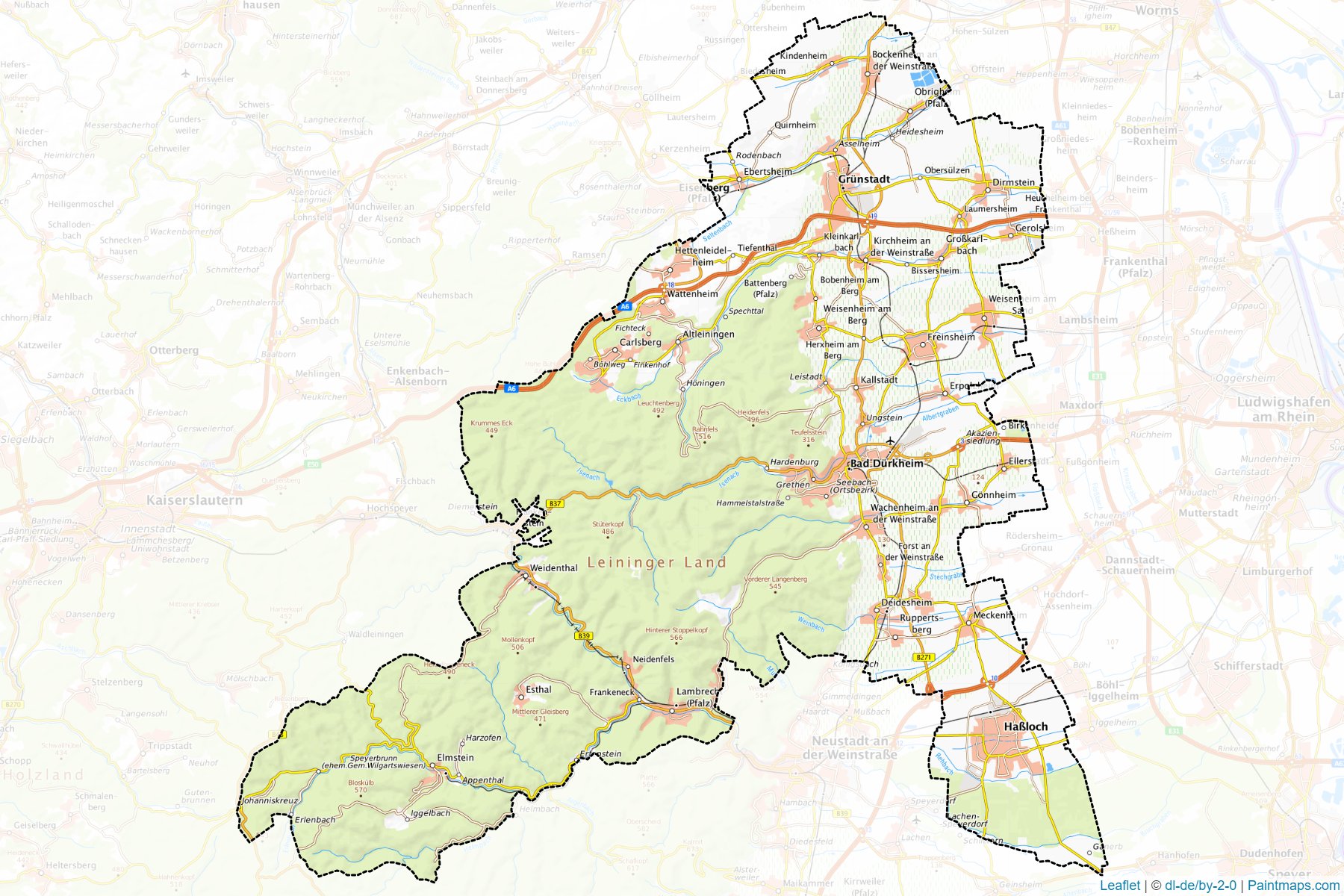 Bad Durkheim (Rhineland-Palatinate) Map Cropping Samples-1