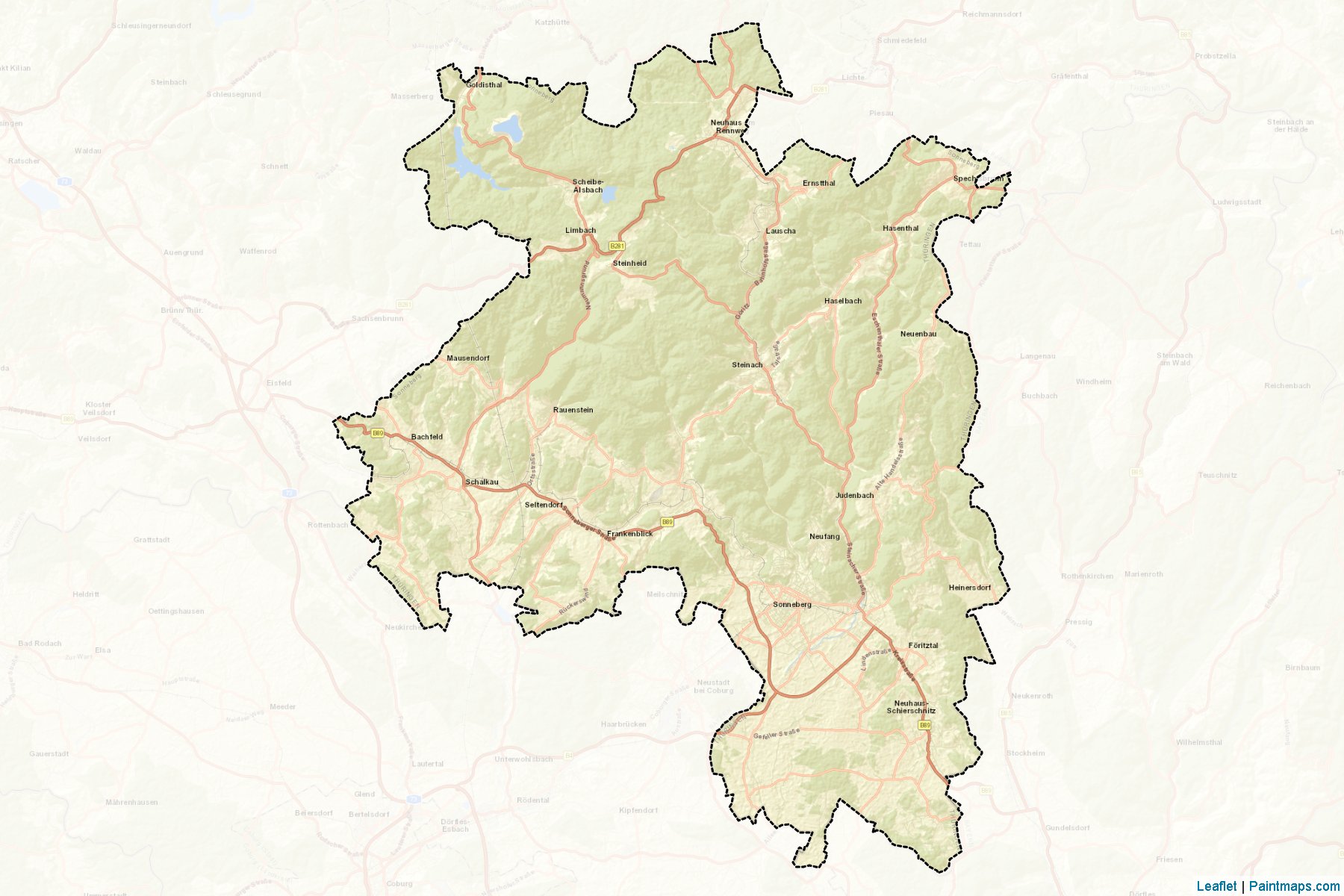 Sonneberg (Thuringia) Map Cropping Samples-2